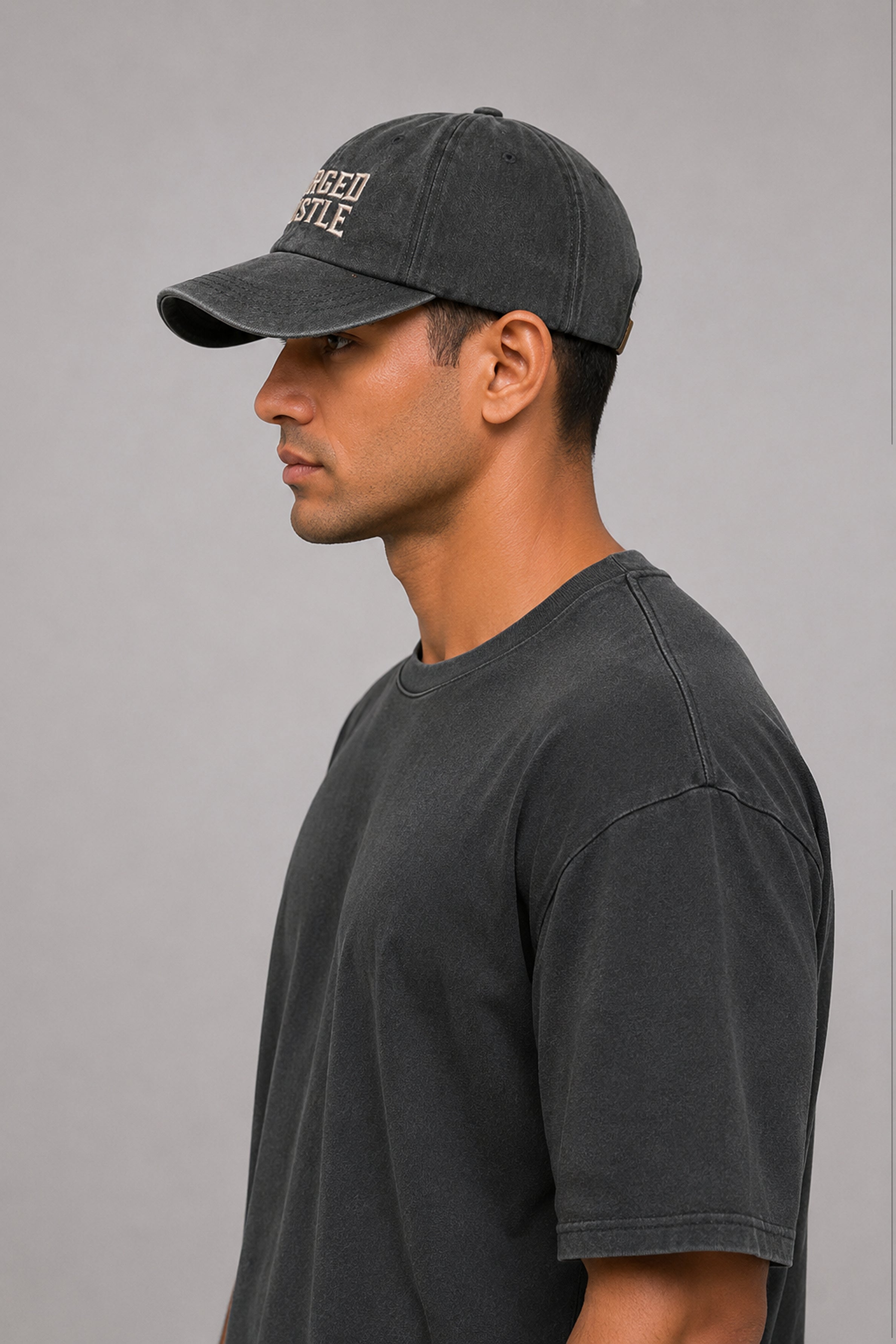 HUSTLE Unisex Dark Gray Cap