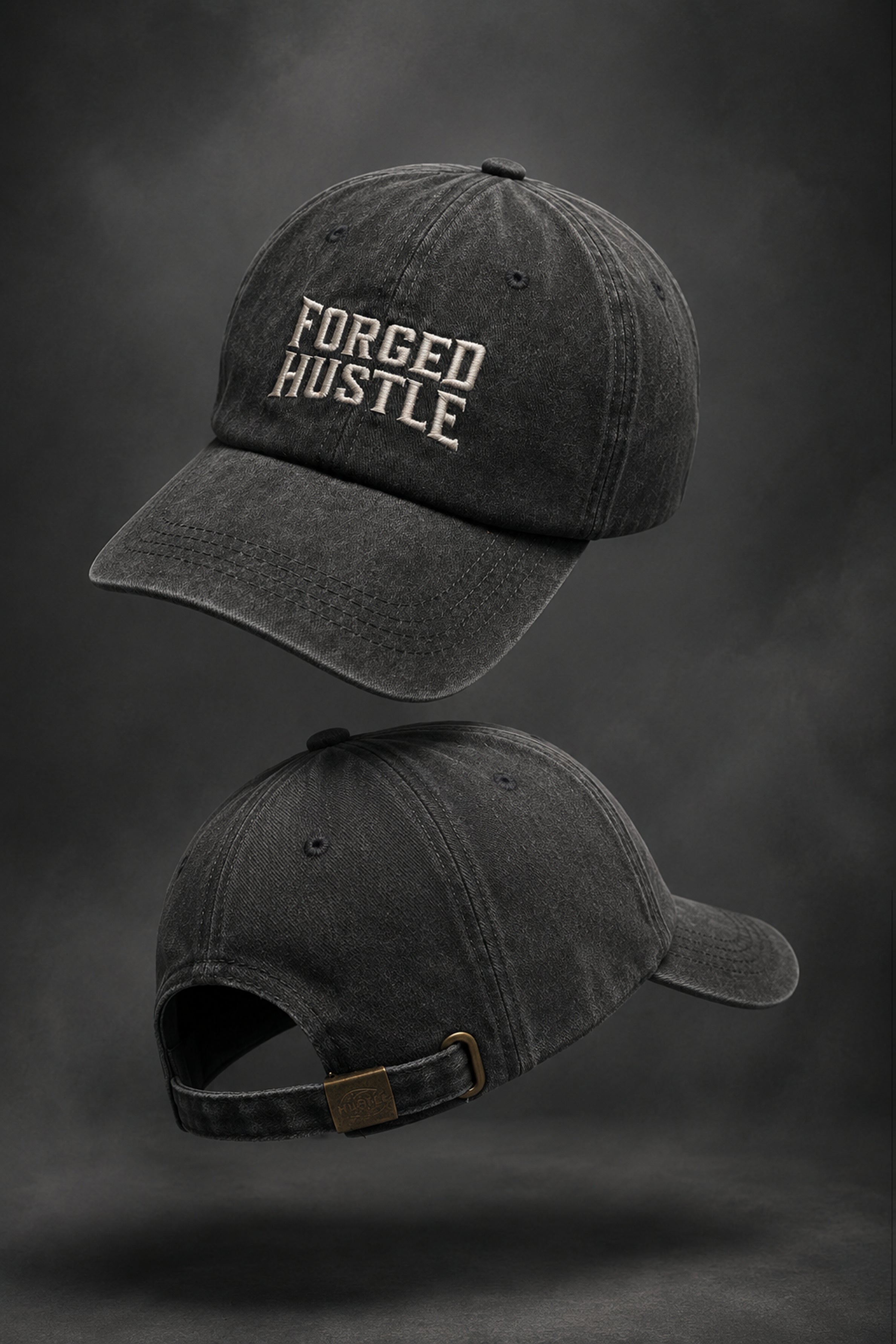 HUSTLE Unisex Dark Gray Cap