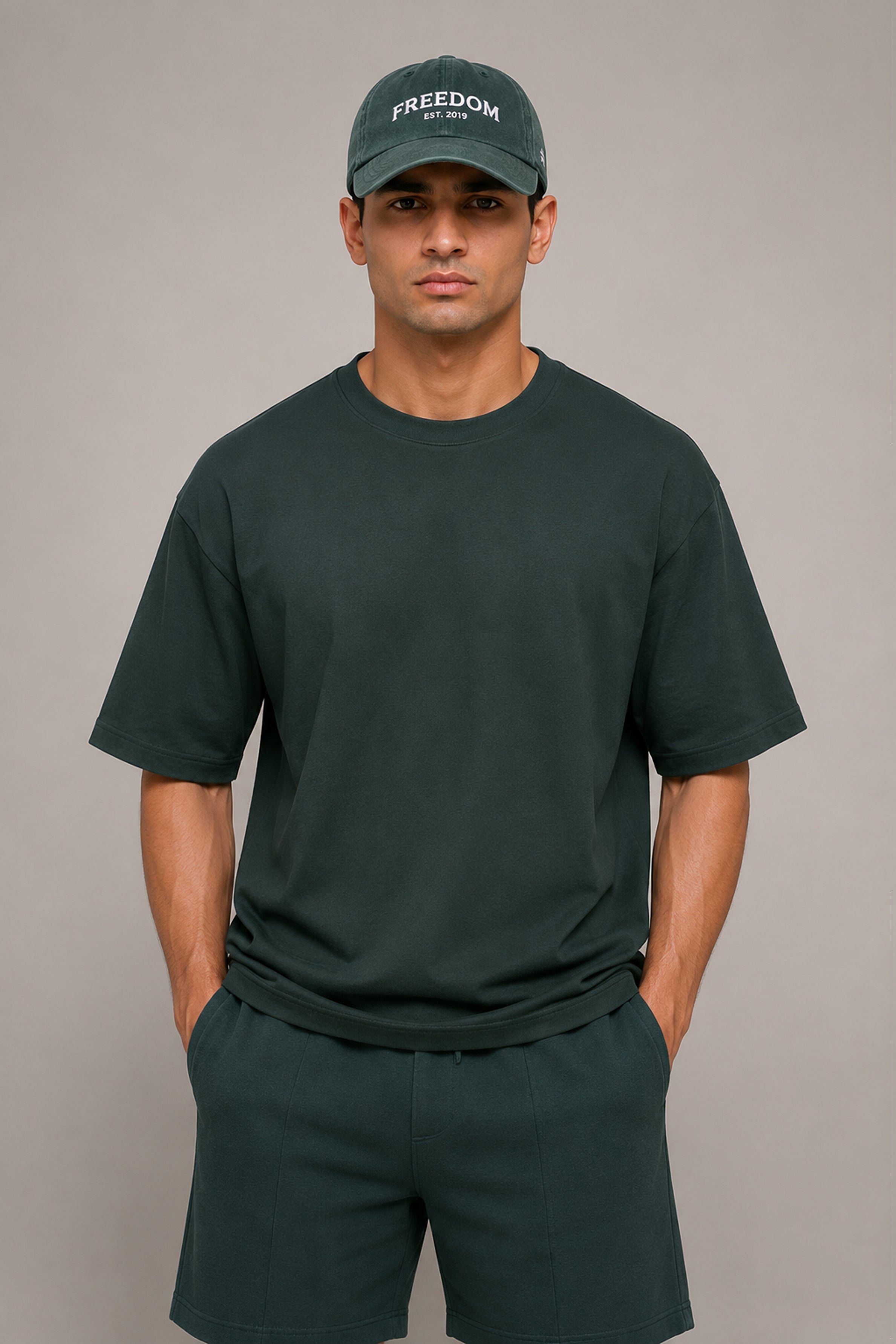 HUSTLE Unisex Green Cap