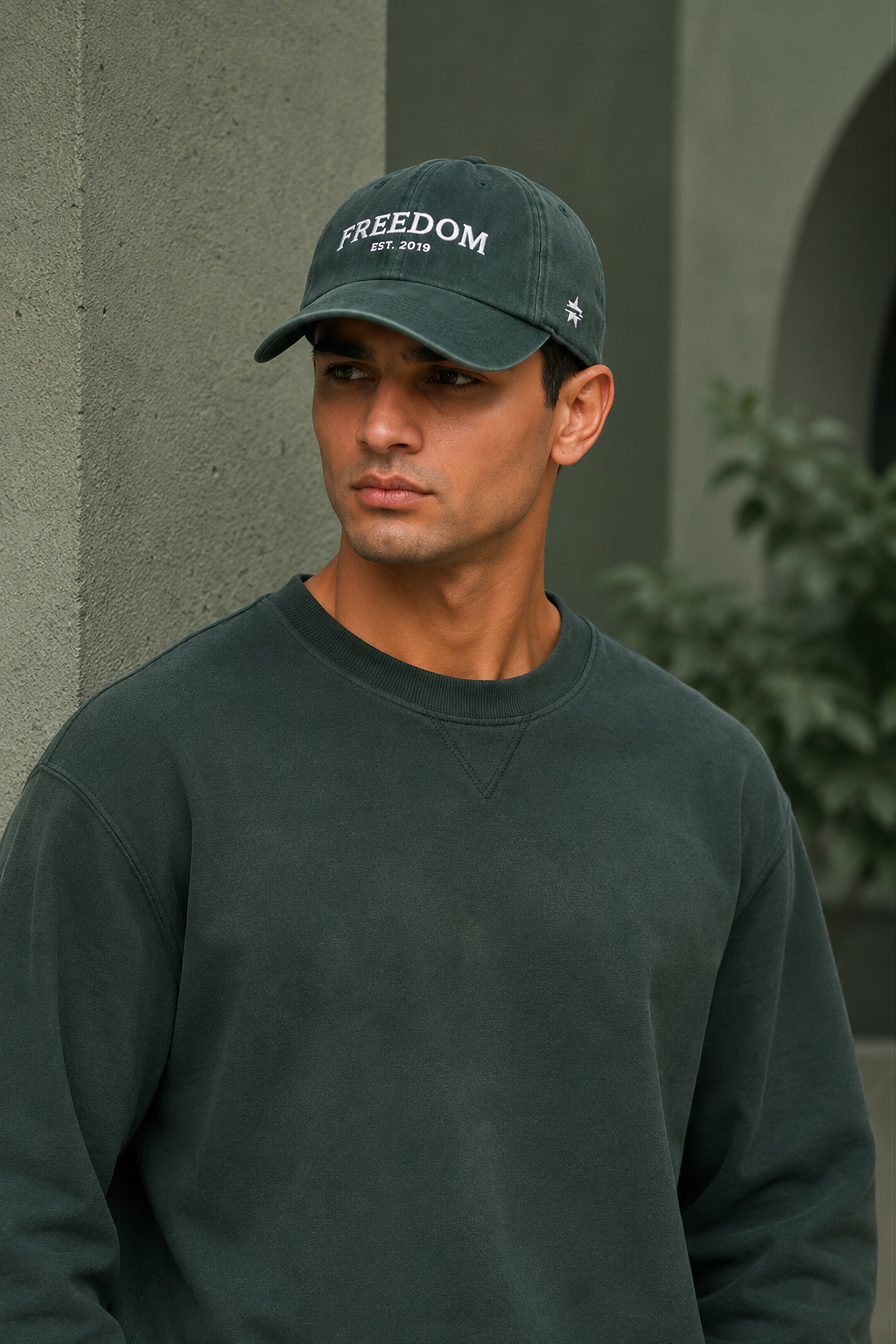 HUSTLE Unisex Green Cap