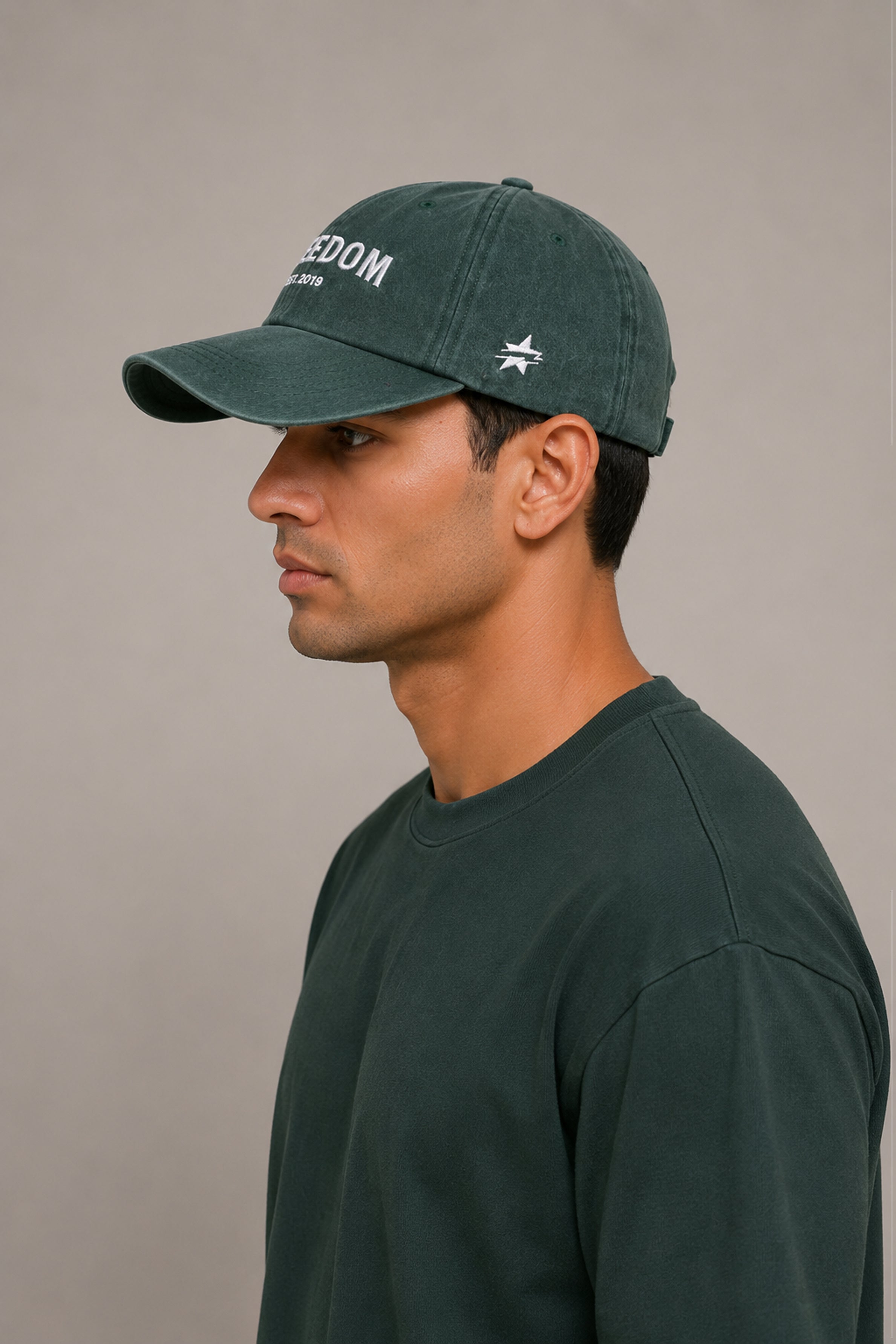 HUSTLE Unisex Green Cap