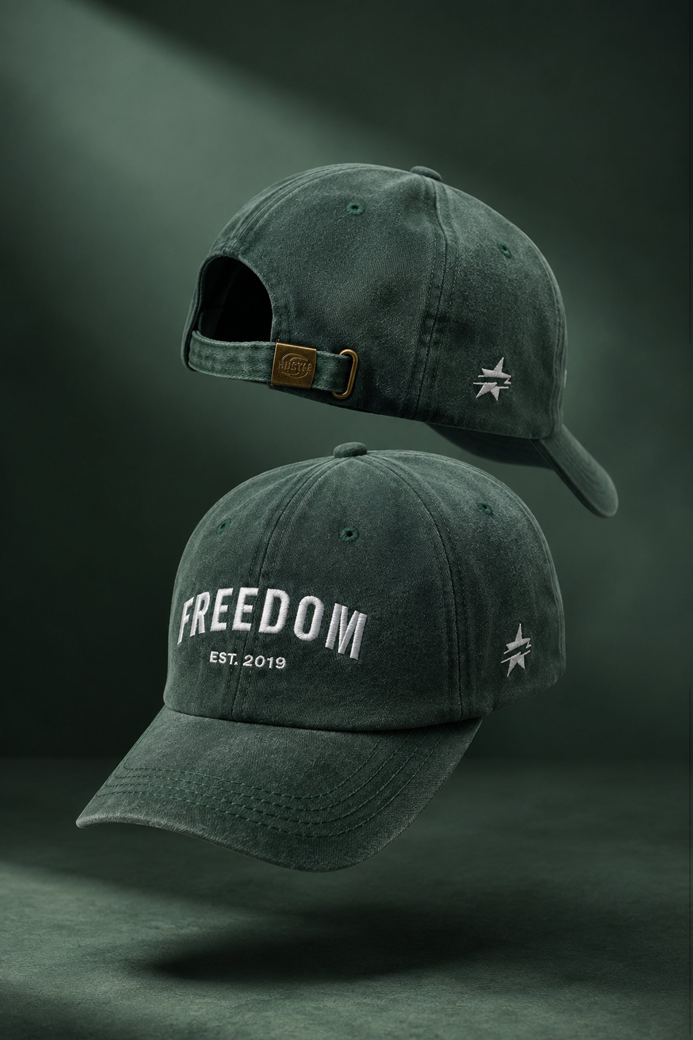 HUSTLE Unisex Green Cap