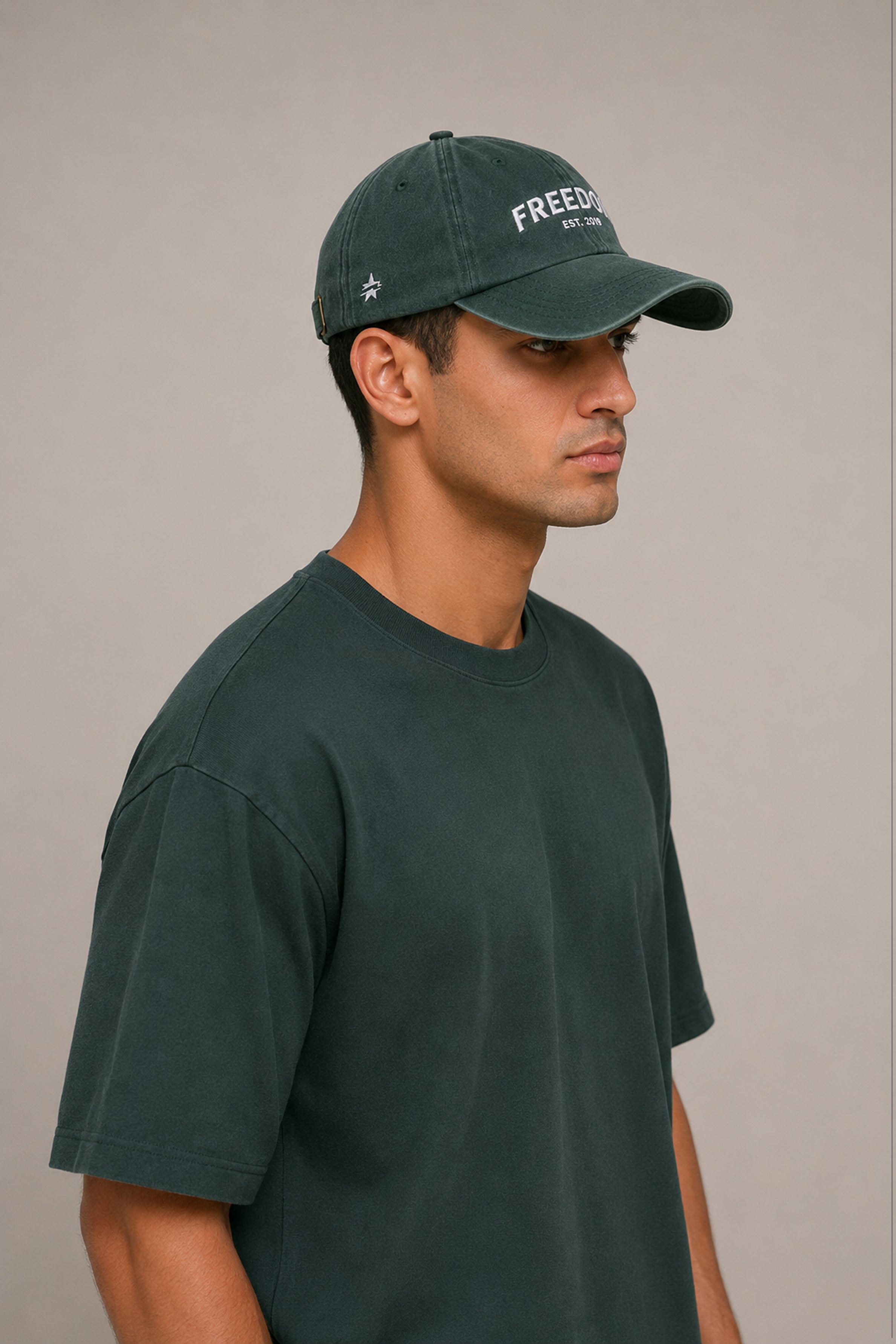 HUSTLE Unisex Green Cap