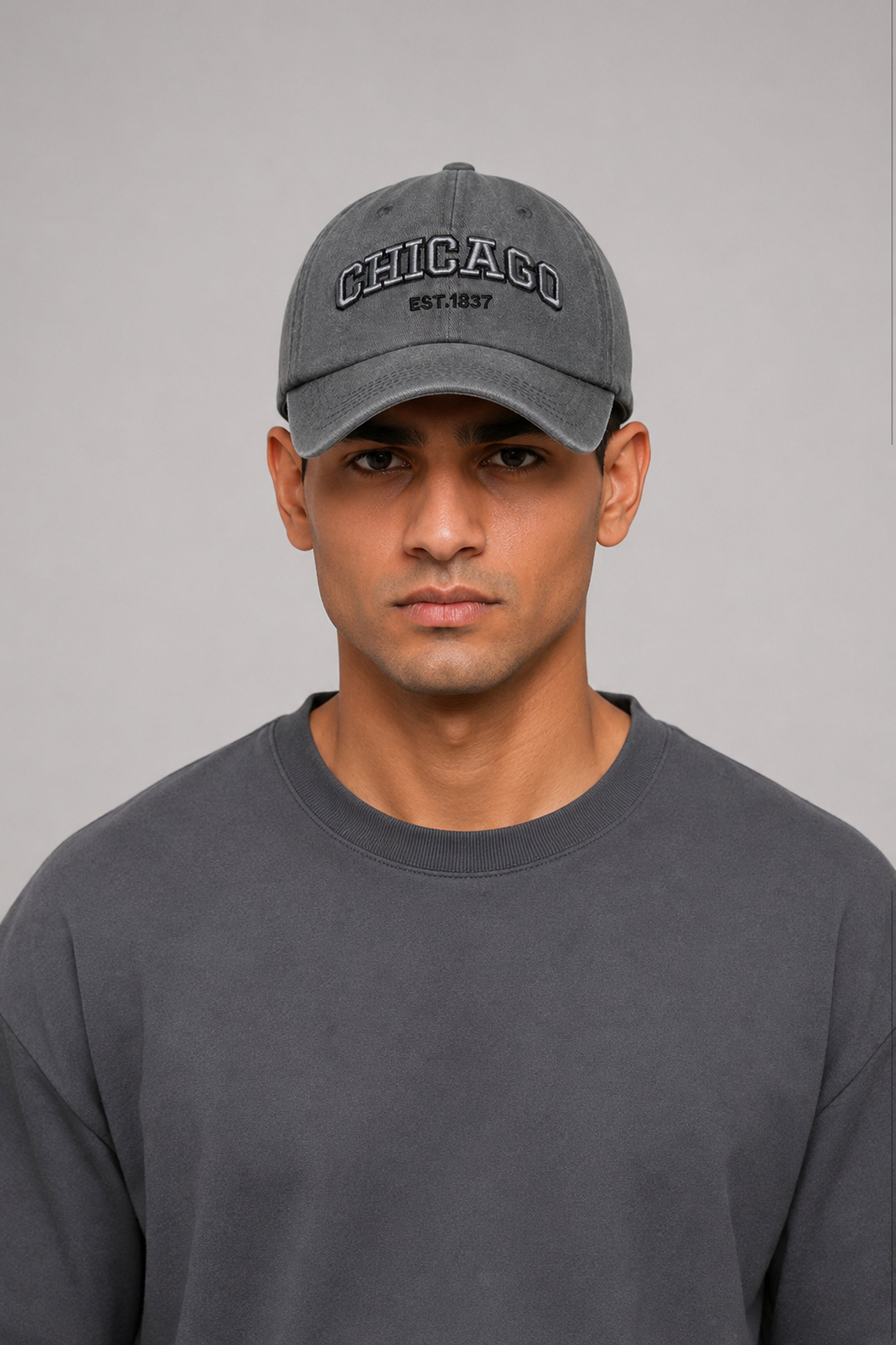 HUSTLE Unisex Gray Cap