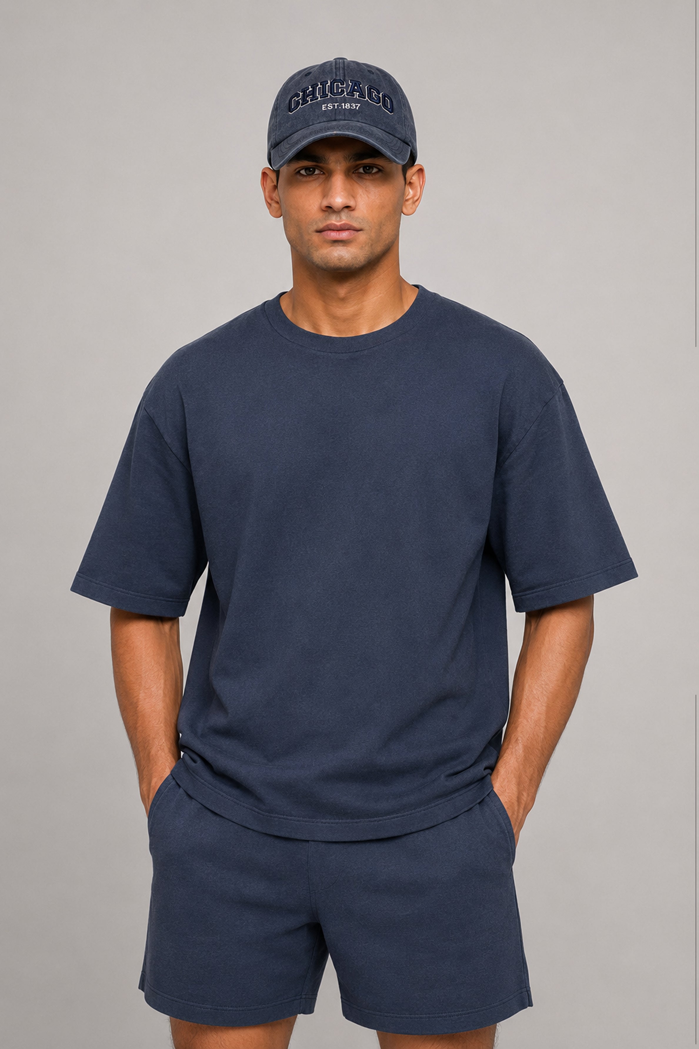 HUSTLE Unisex Mid Blue Cap