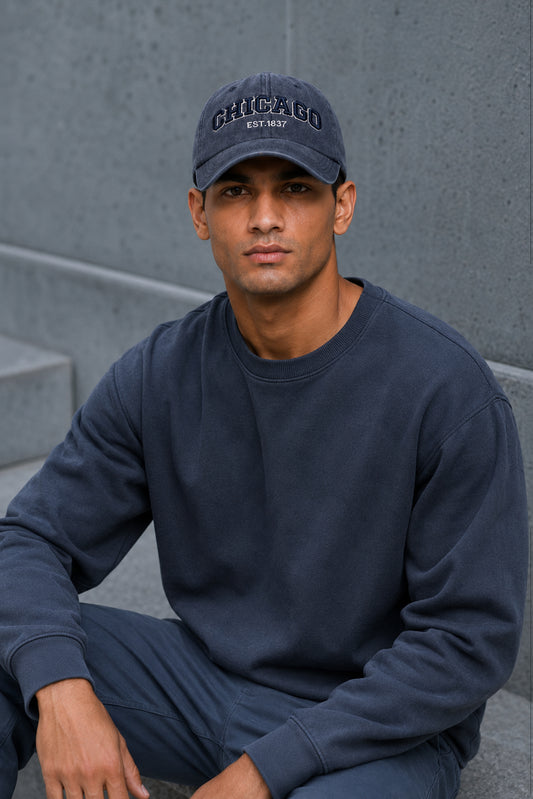 HUSTLE Unisex Mid Blue Cap