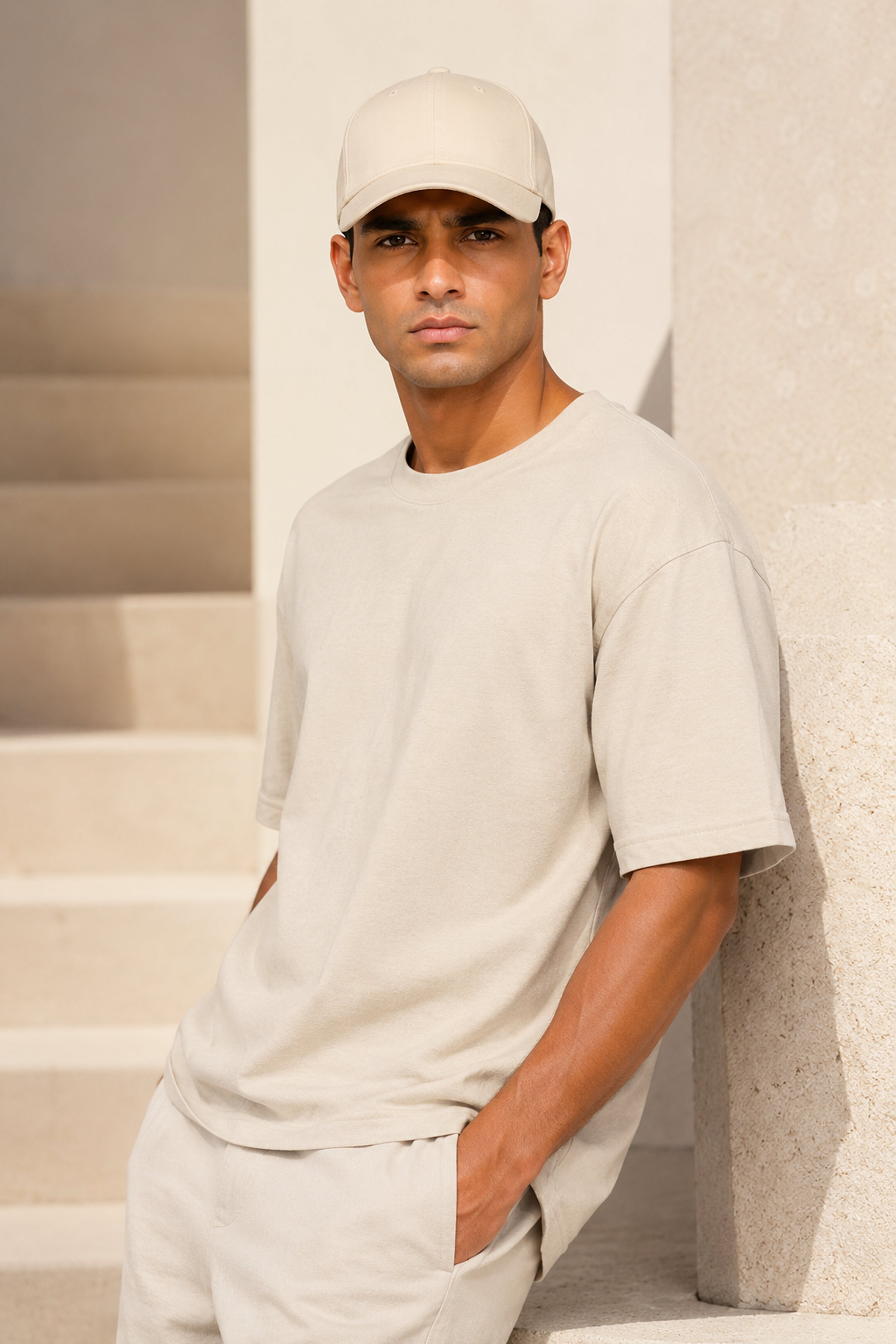HUSTLE Unisex Off White Cap