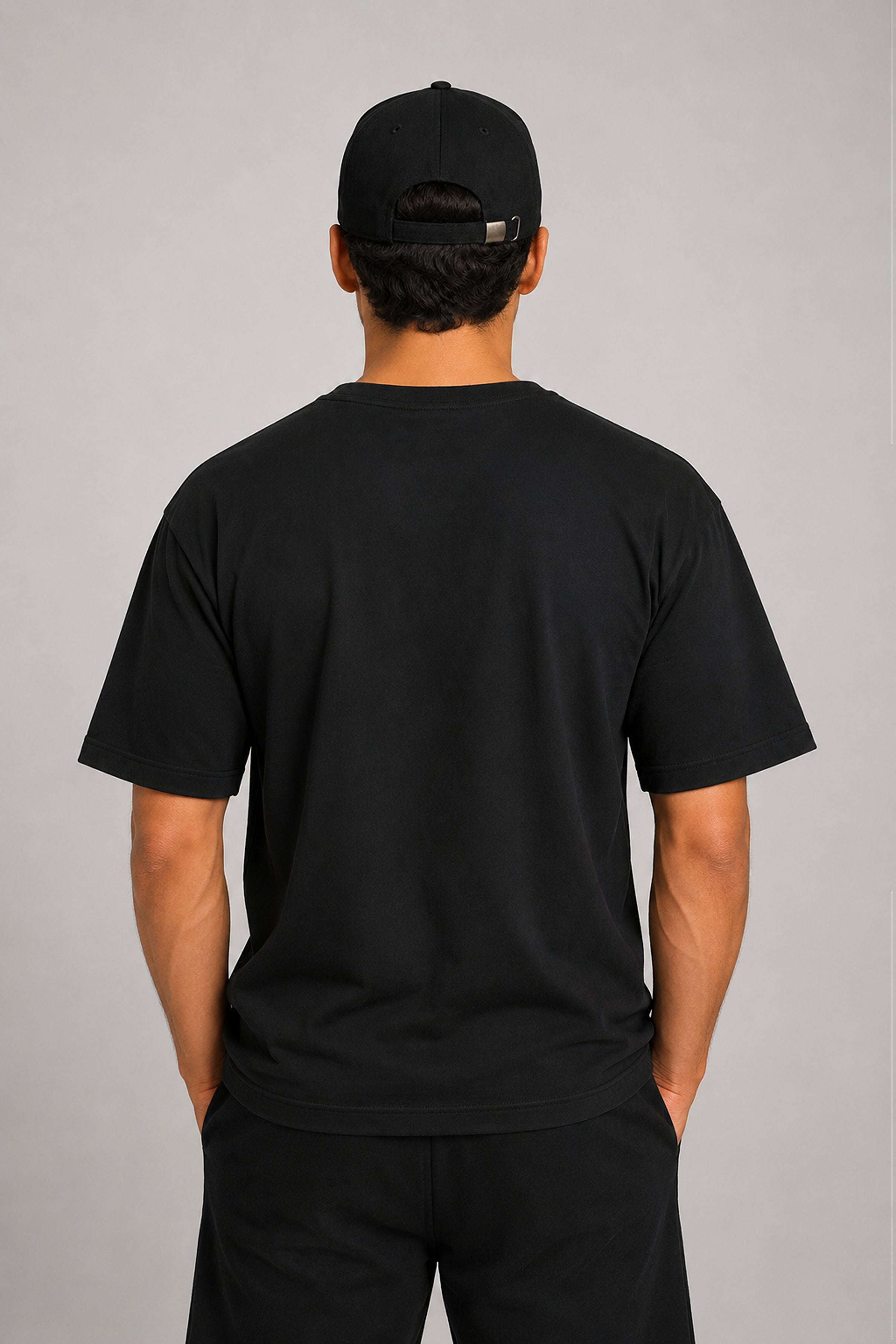 HUSTLE Unisex Black Cap