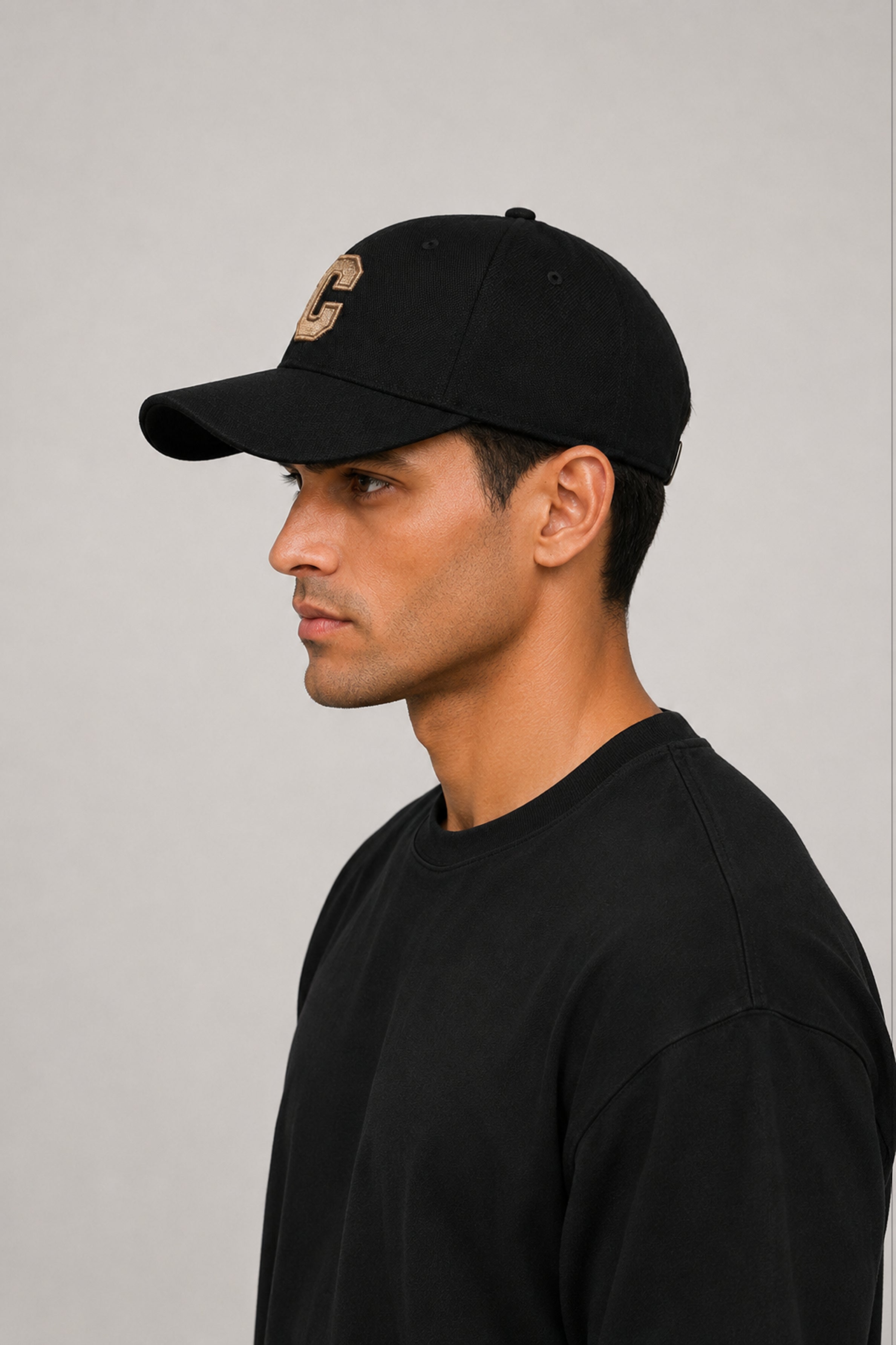 HUSTLE Unisex Black Cap