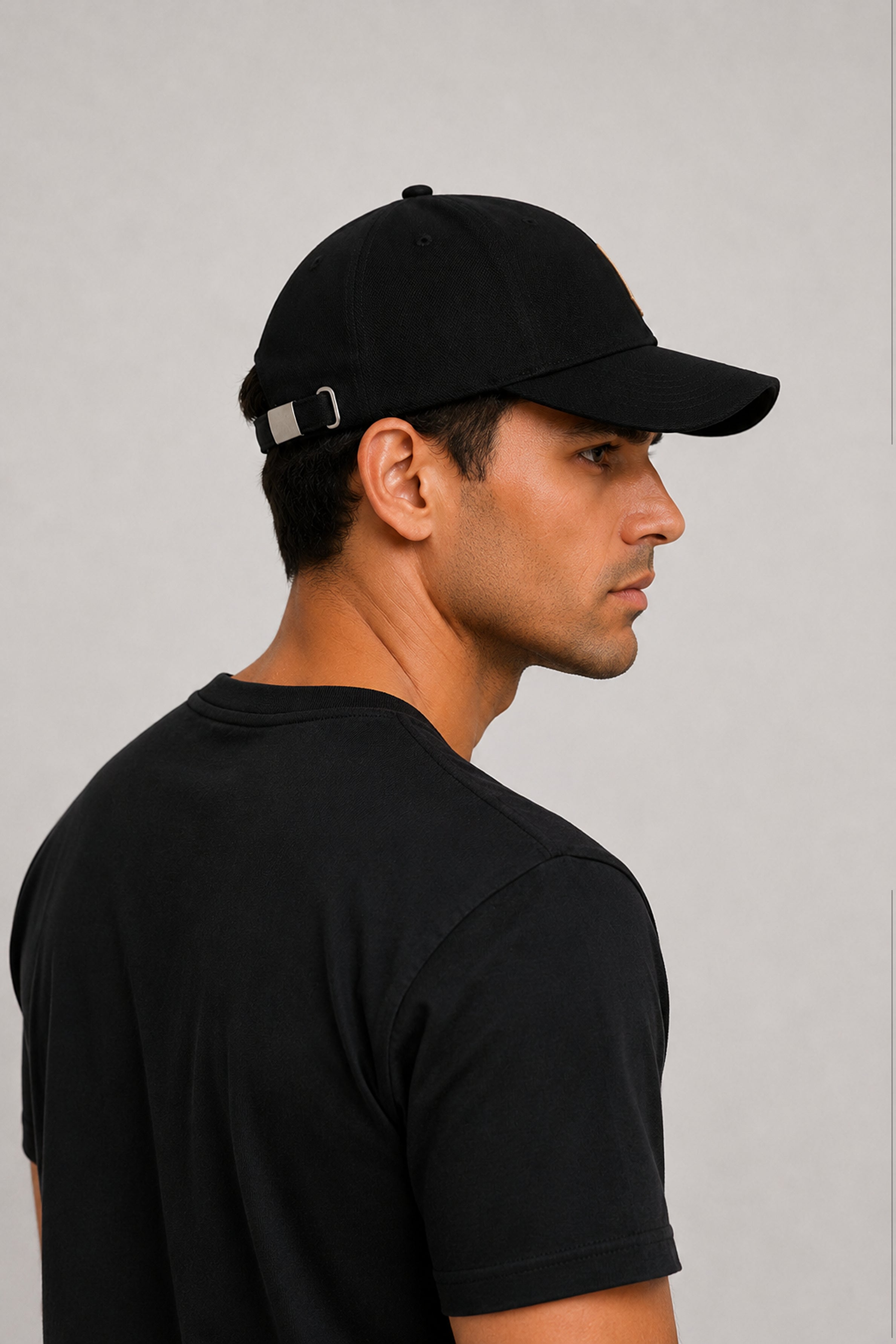 HUSTLE Unisex Black Cap