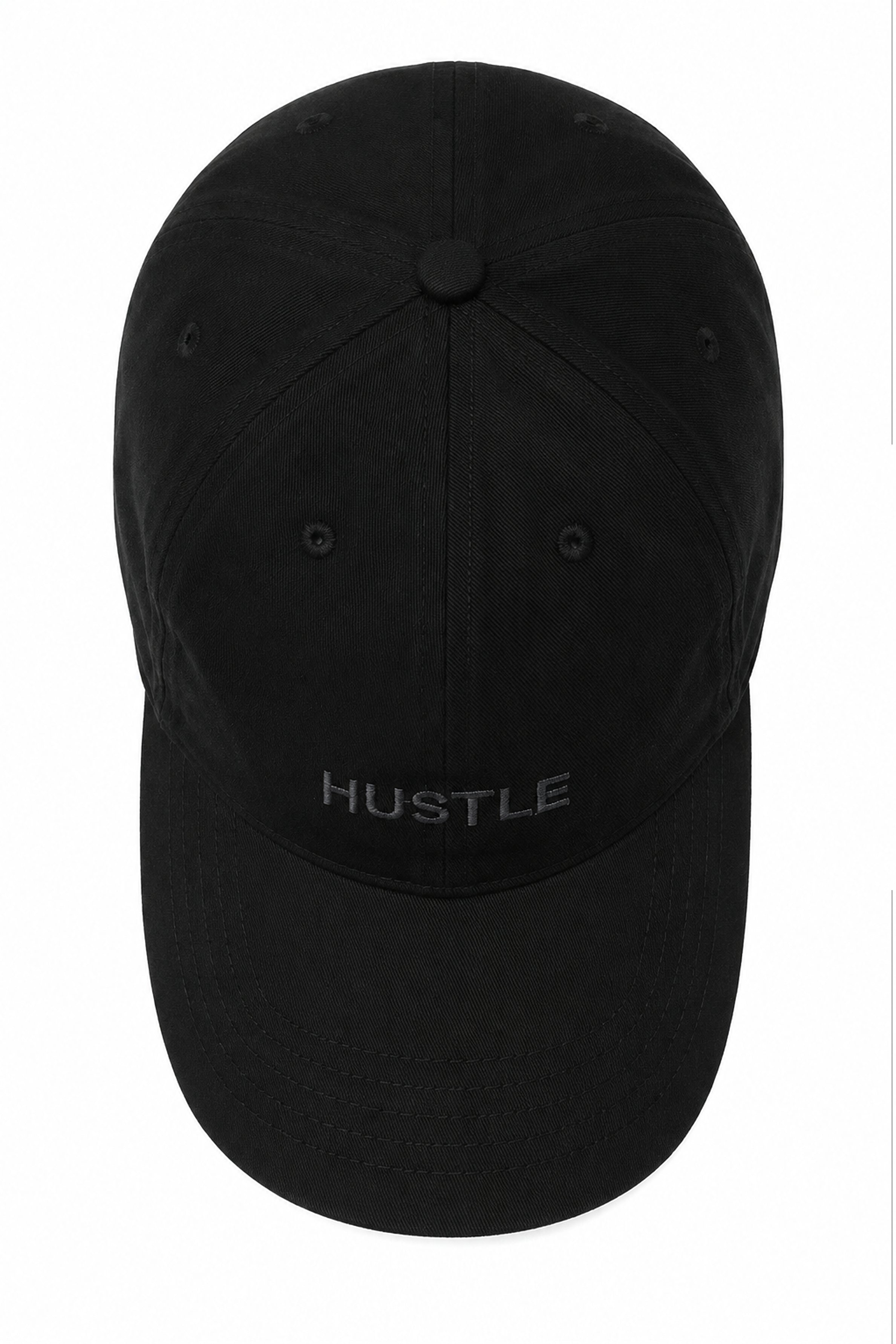 HUSTLE Unisex Black Cap