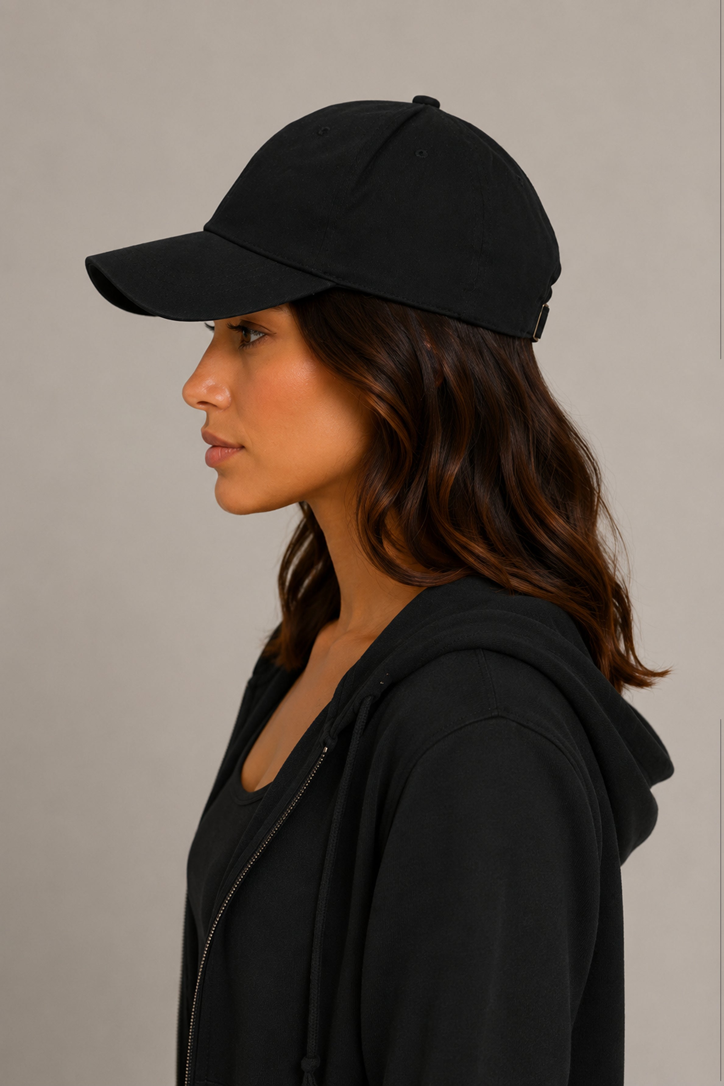 HUSTLE Unisex Black Cap