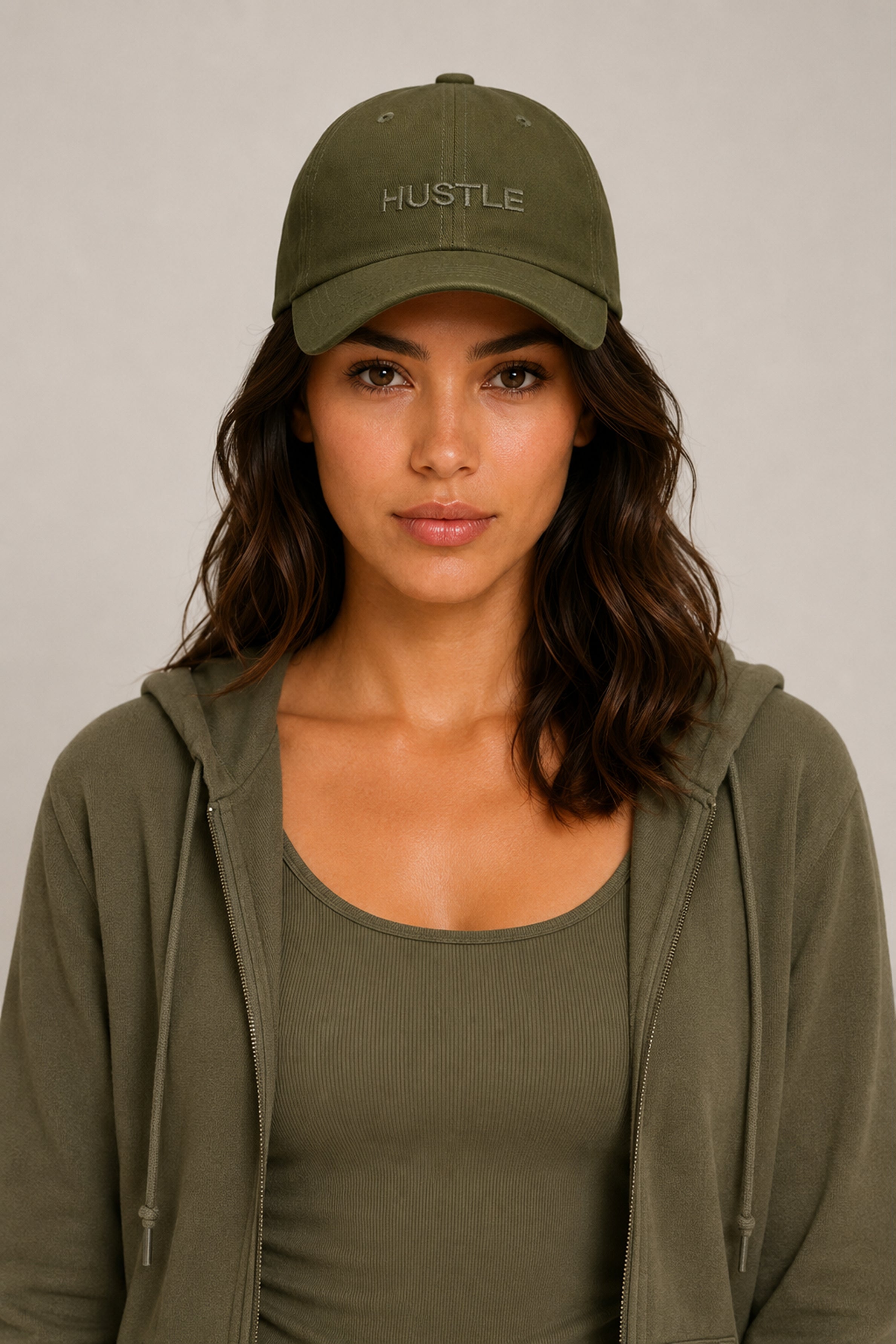 HUSTLE Unisex Green Cap