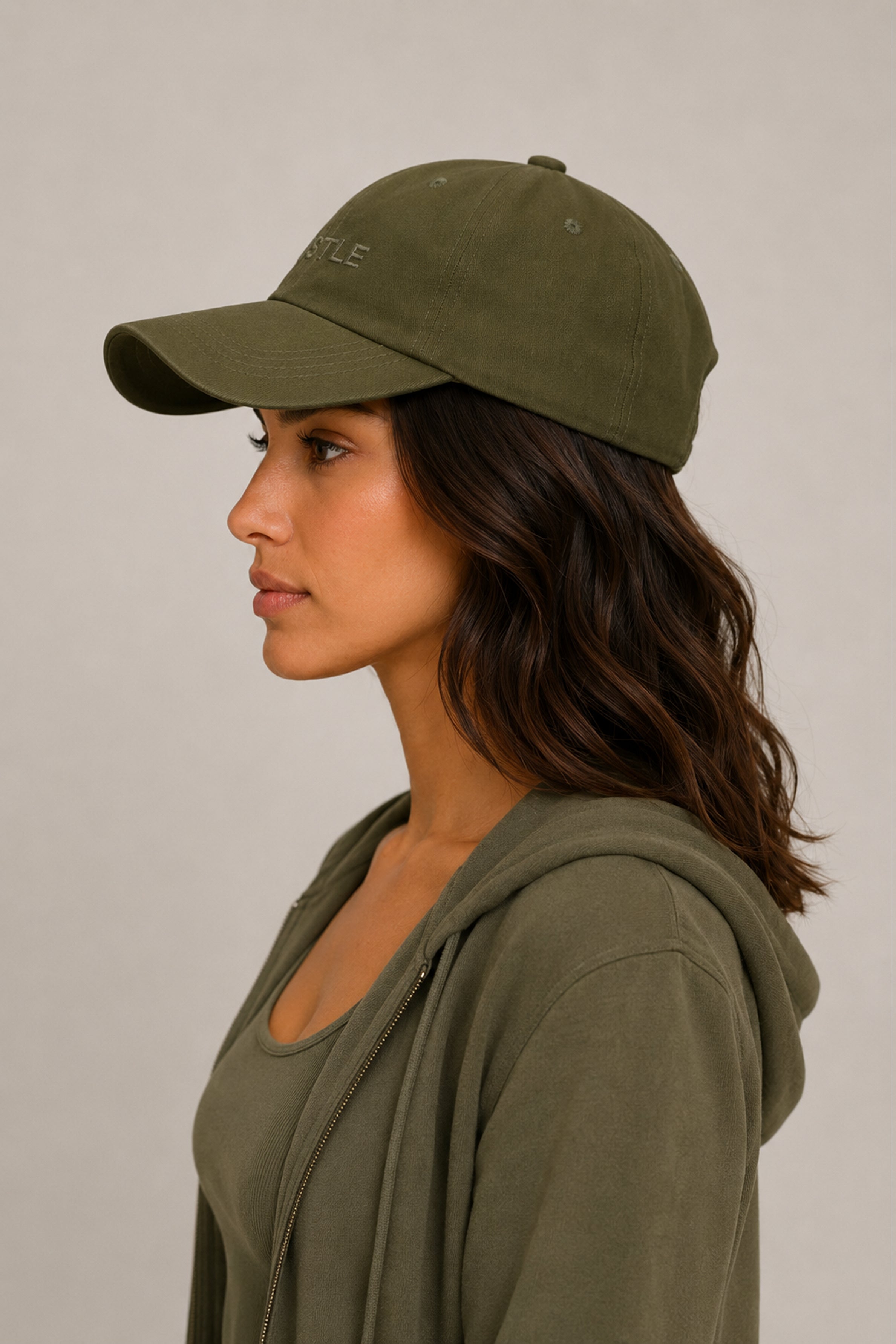HUSTLE Unisex Green Cap