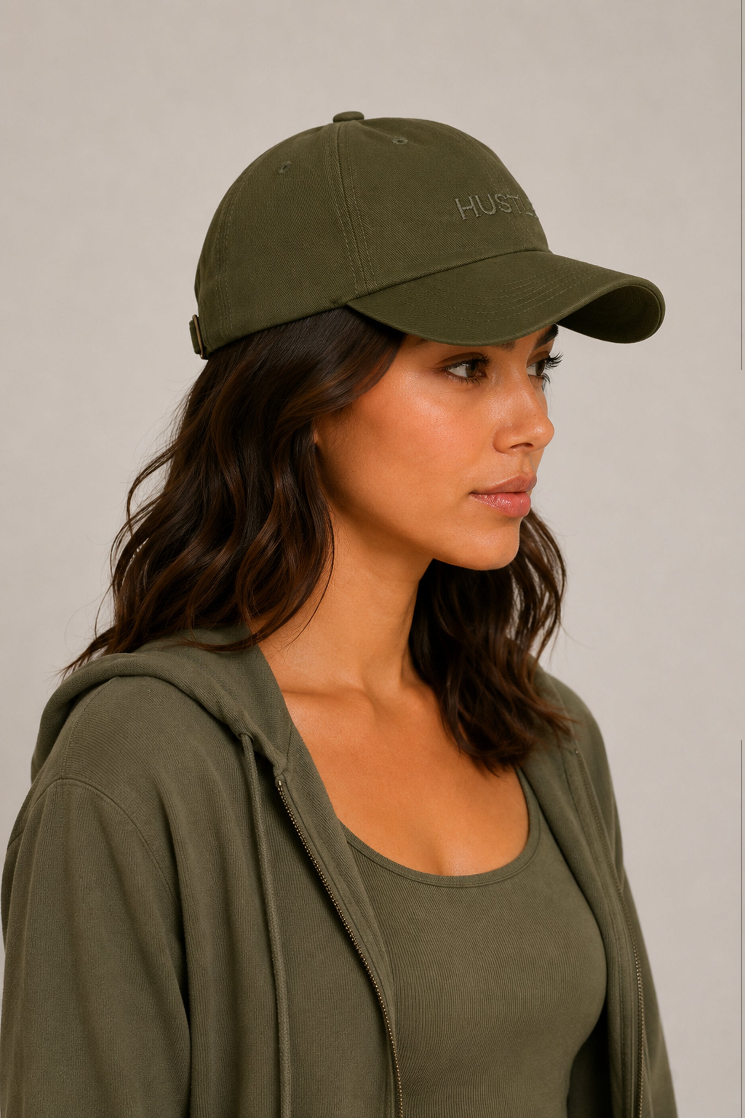 HUSTLE Unisex Green Cap