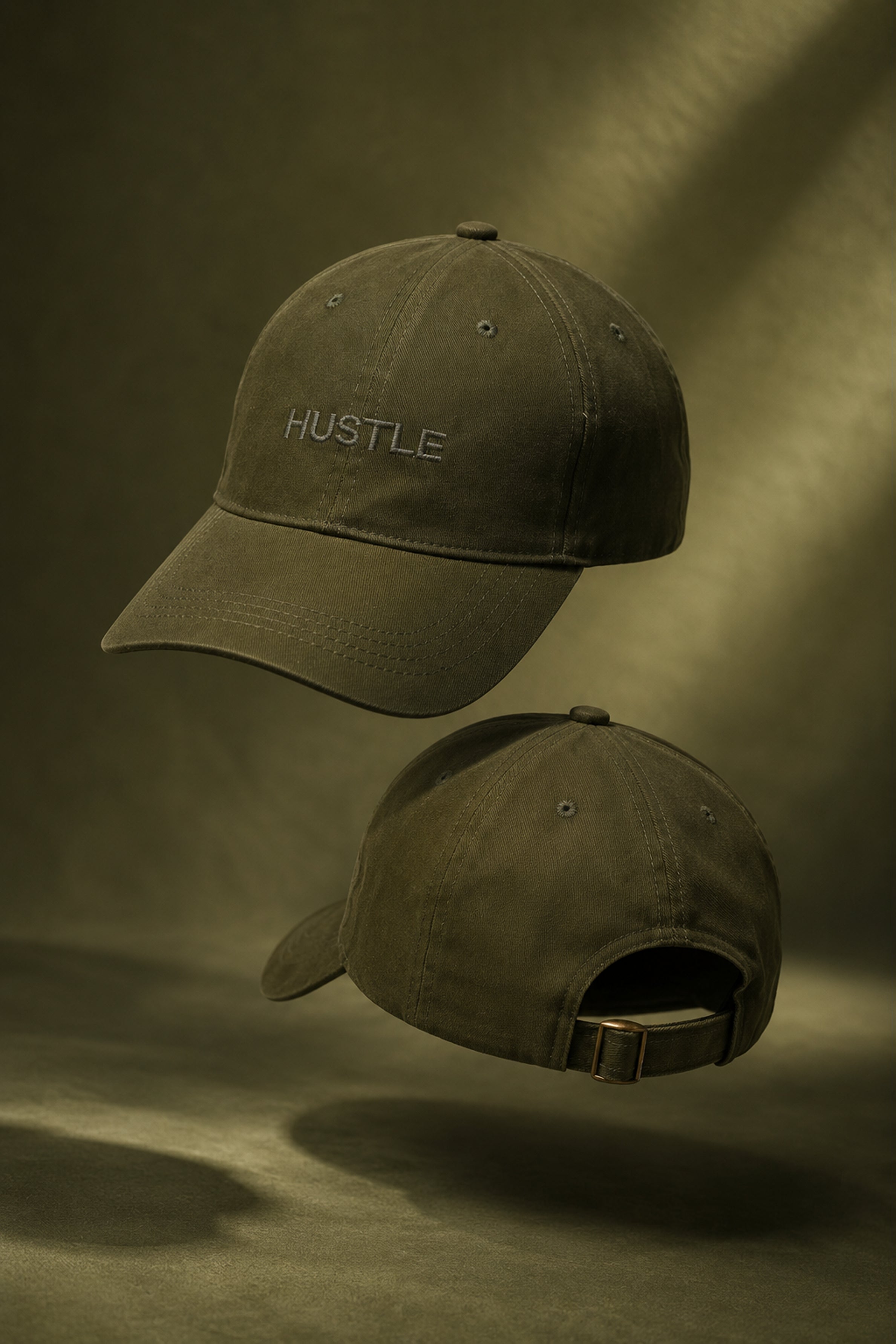 HUSTLE Unisex Green Cap