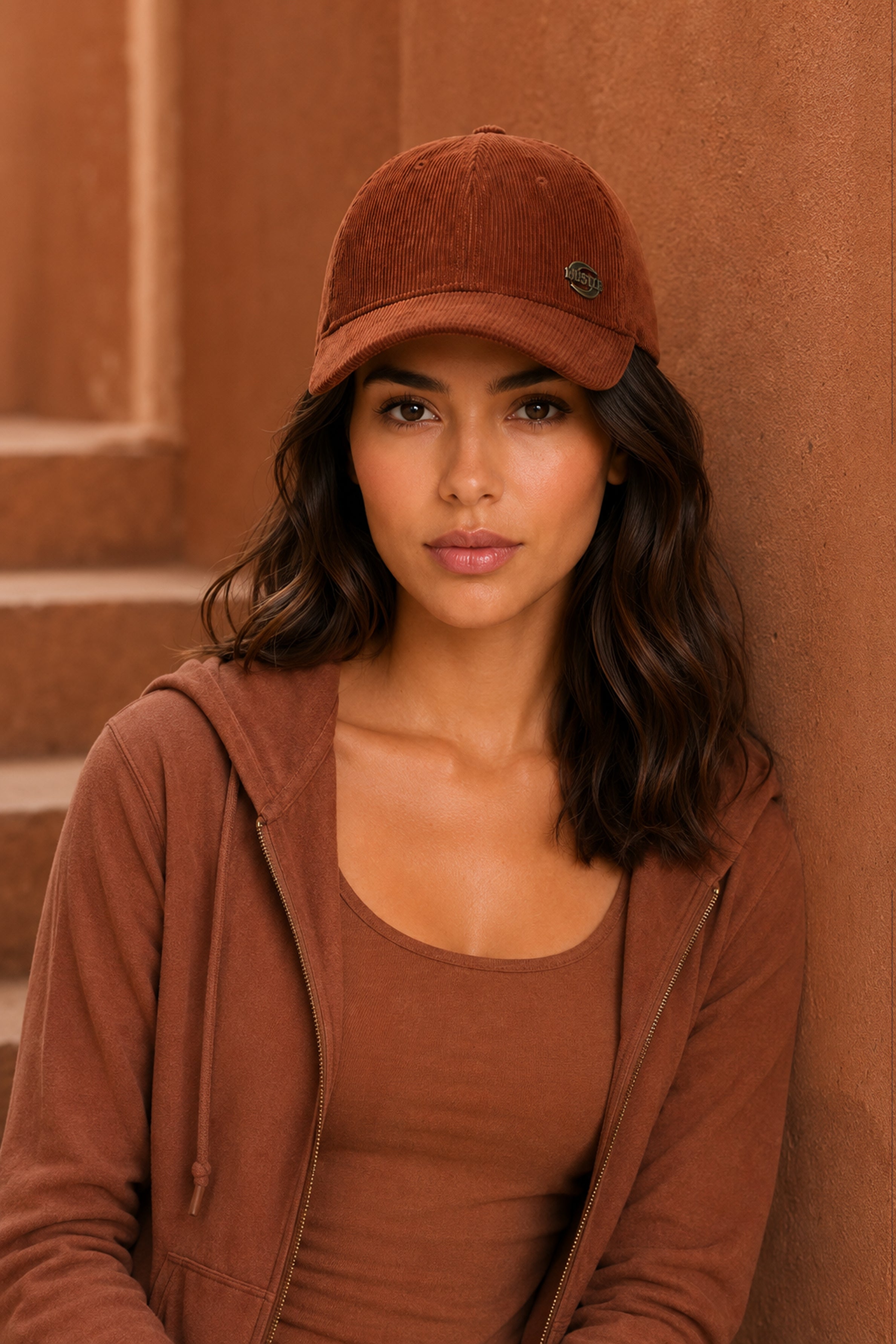 HUSTLE Unisex Brown Cap