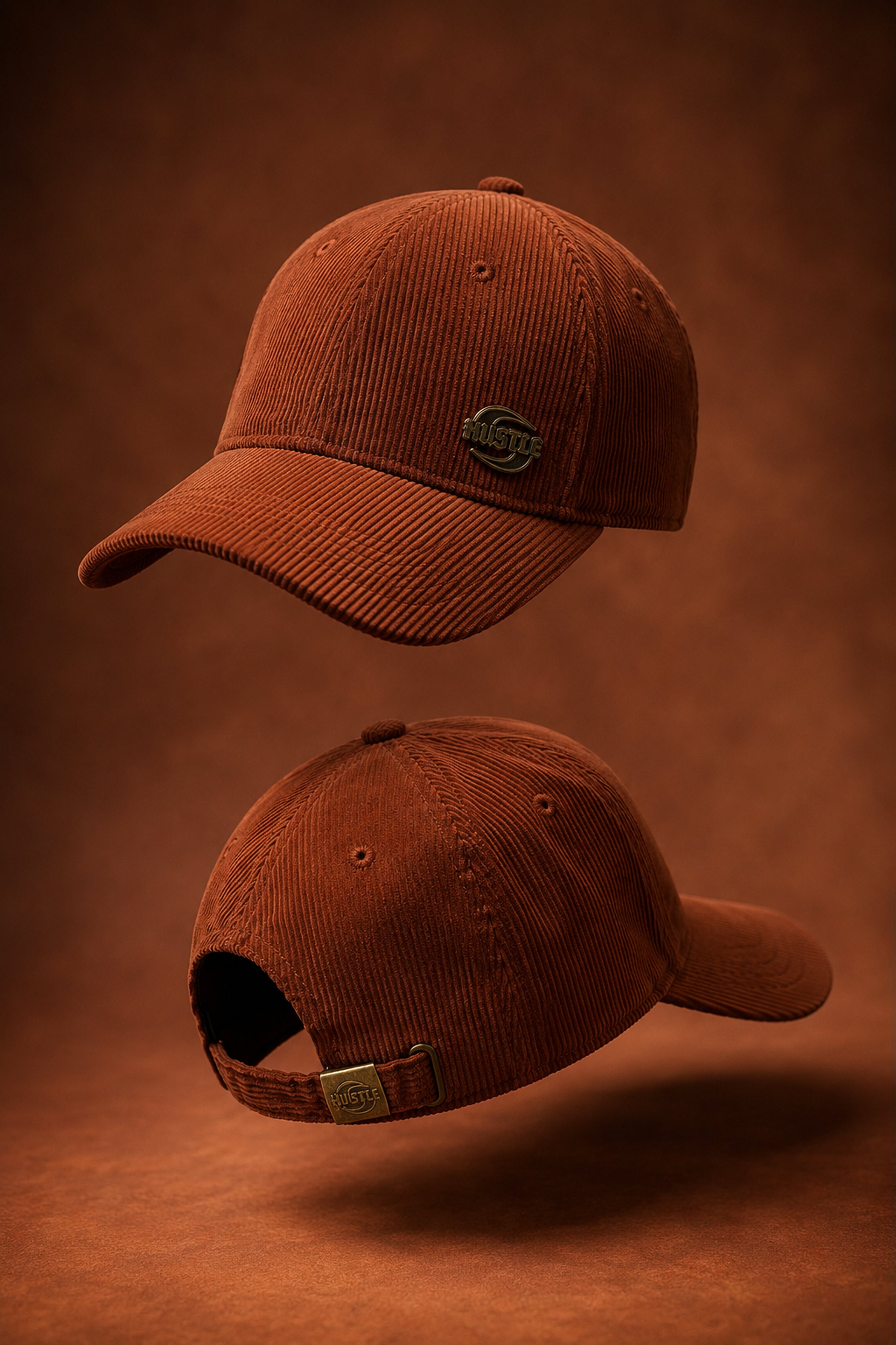 HUSTLE Unisex Brown Cap