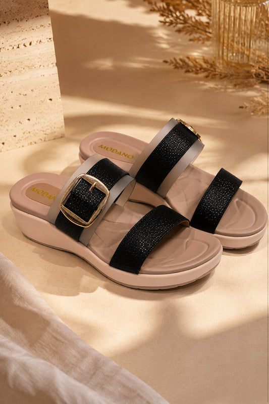 MODANO Women's Black Sandals