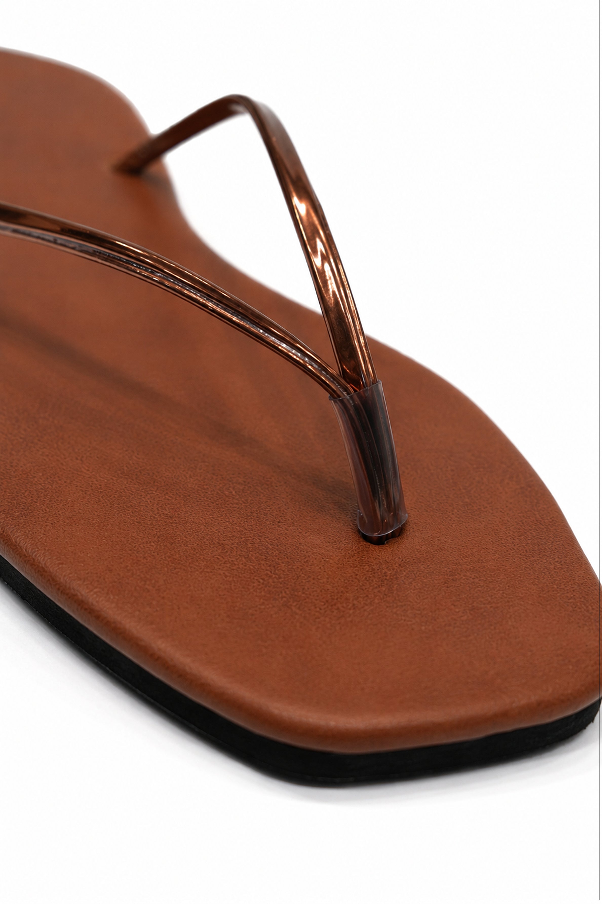 Women's Plain Sandals - Copper