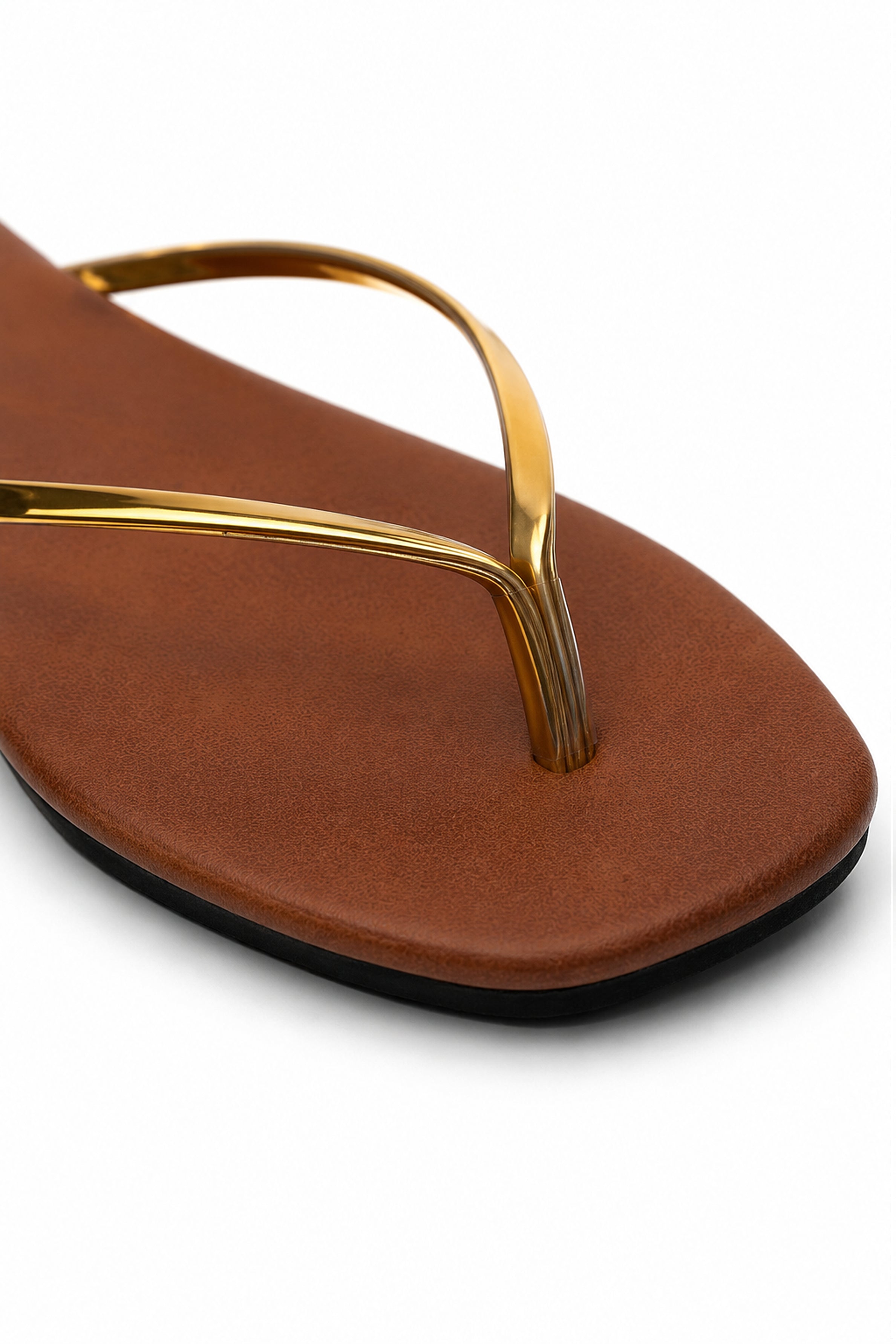 Women's Plain Sandals - Gold