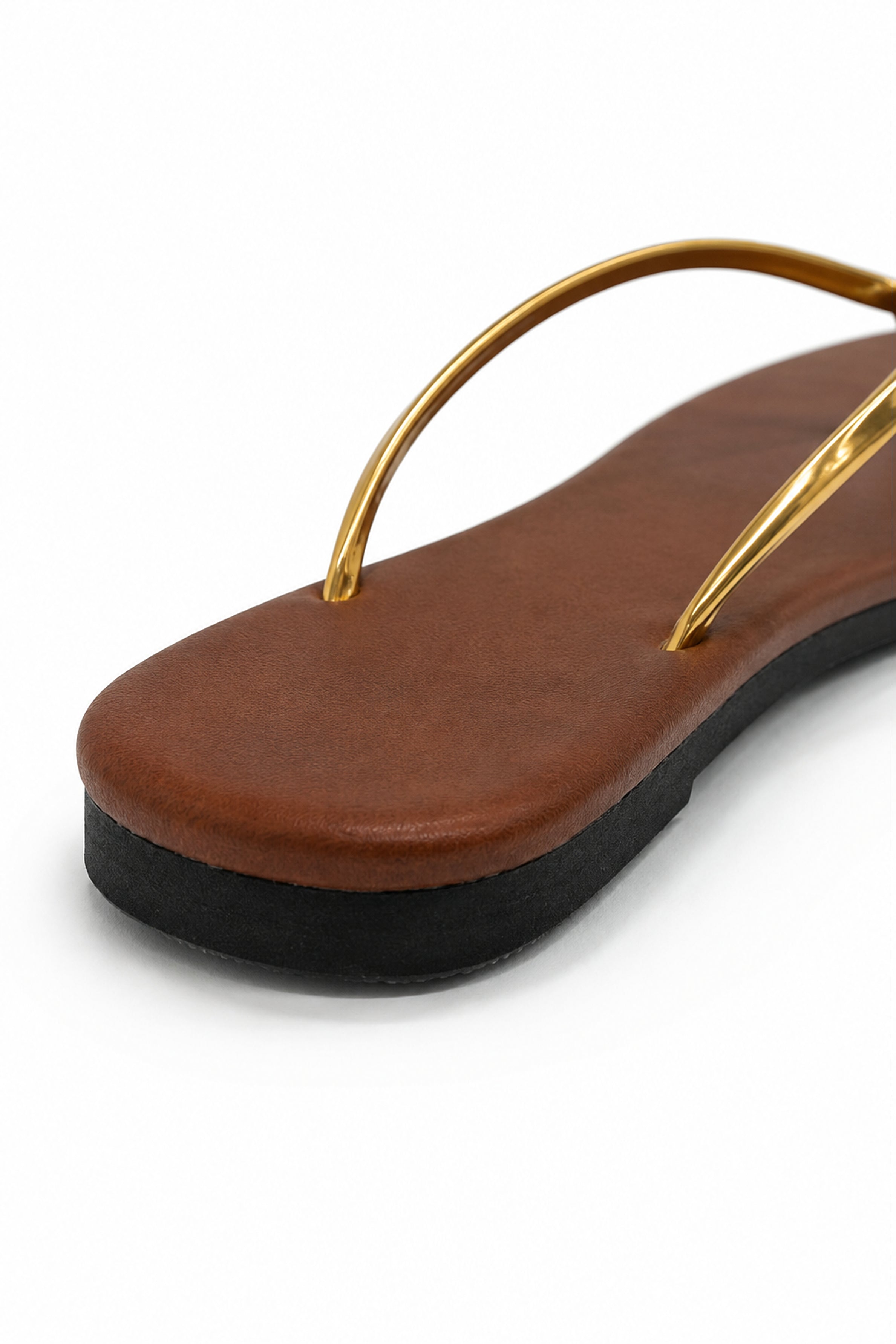 Women's Plain Sandals - Gold