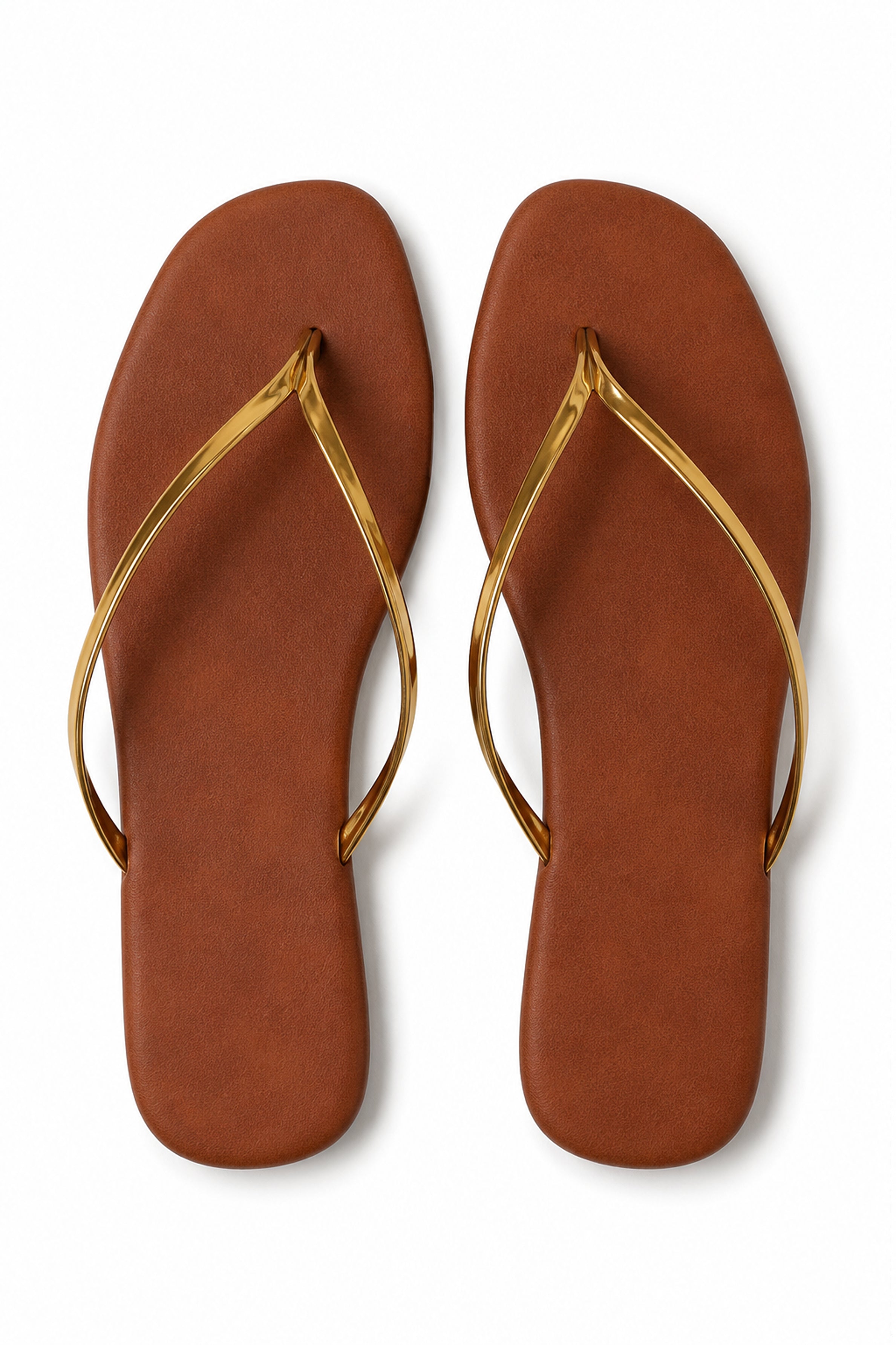 Women's Plain Sandals - Gold