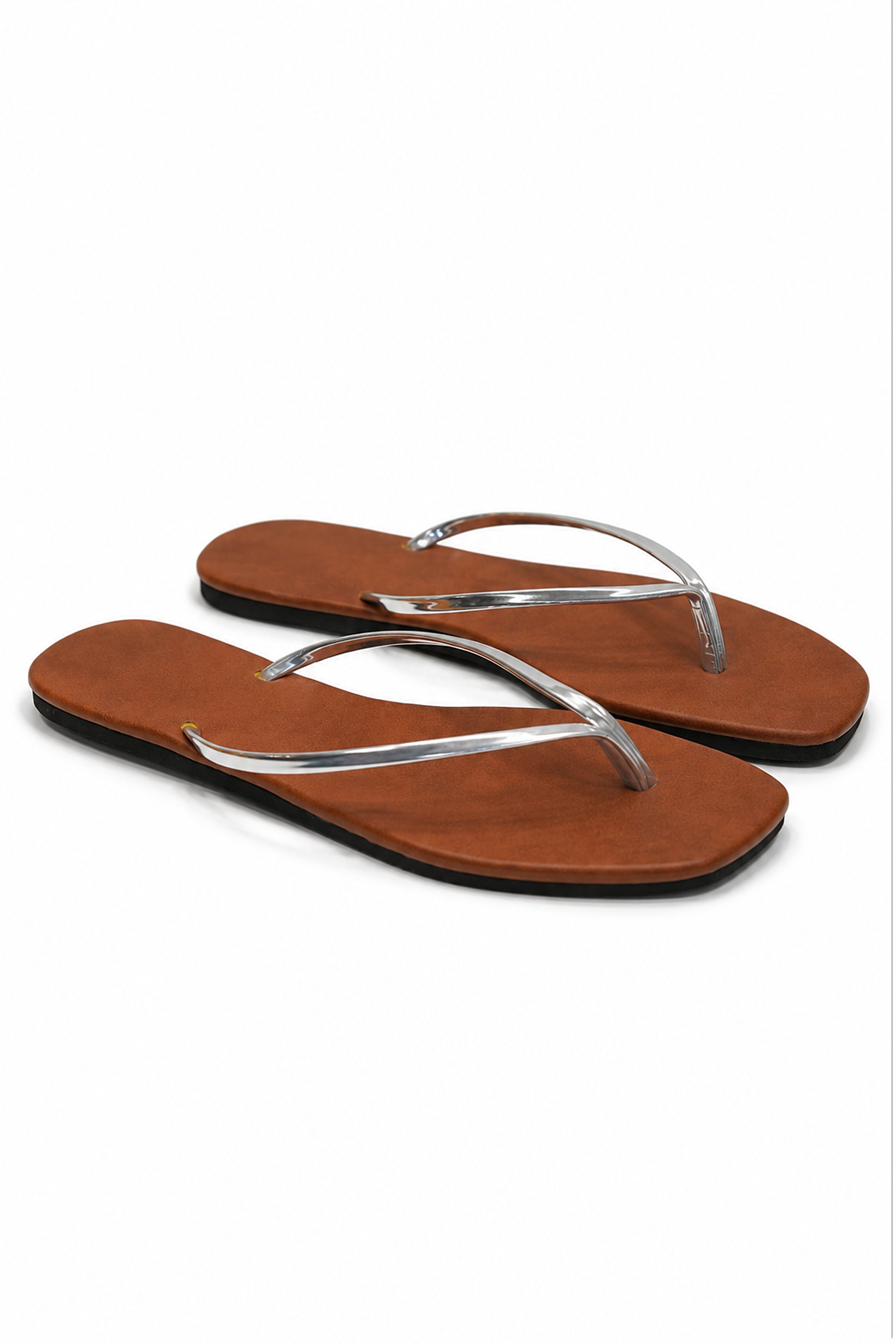 Women's Plain Sandals -Silver