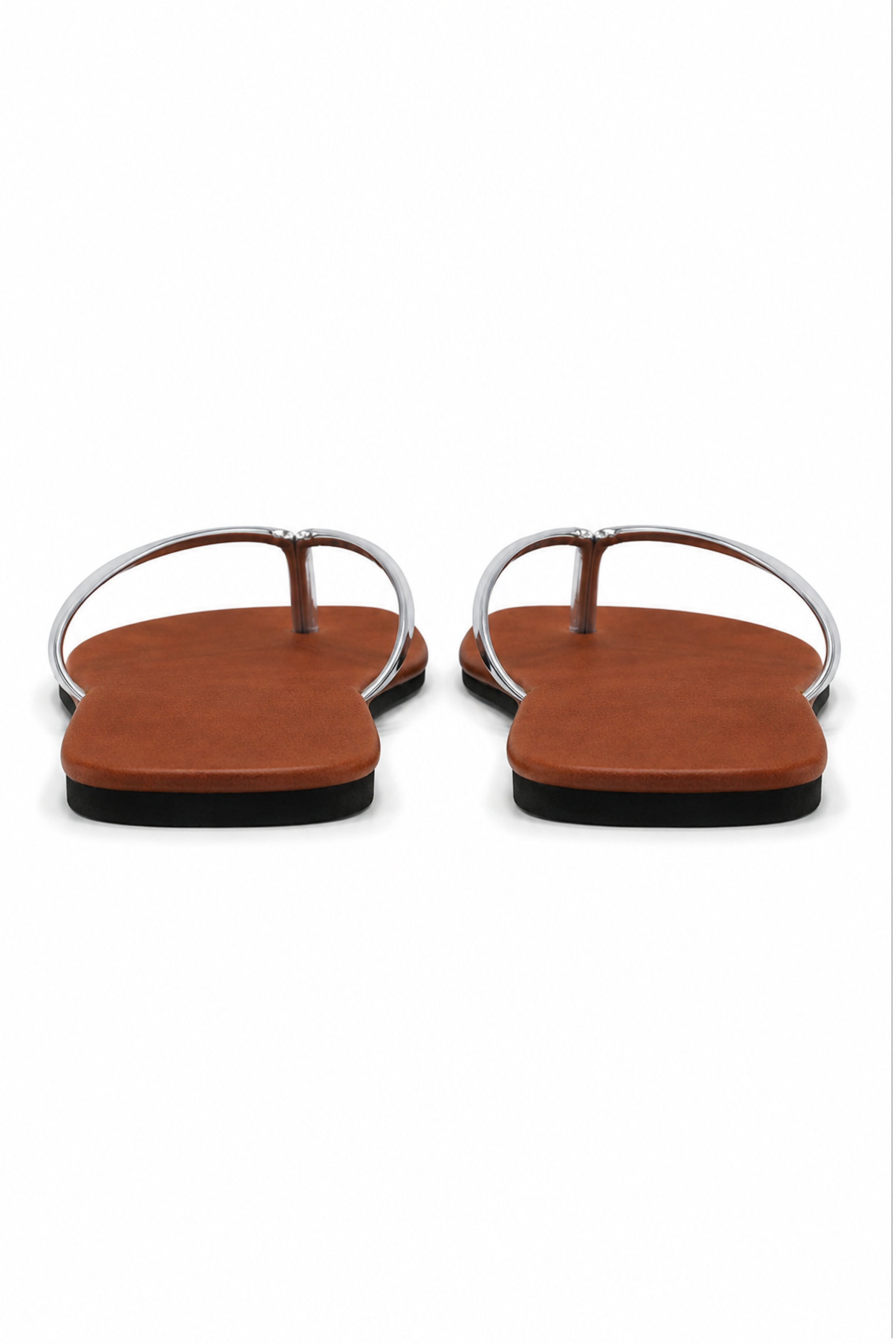 Women's Plain Sandals -Silver