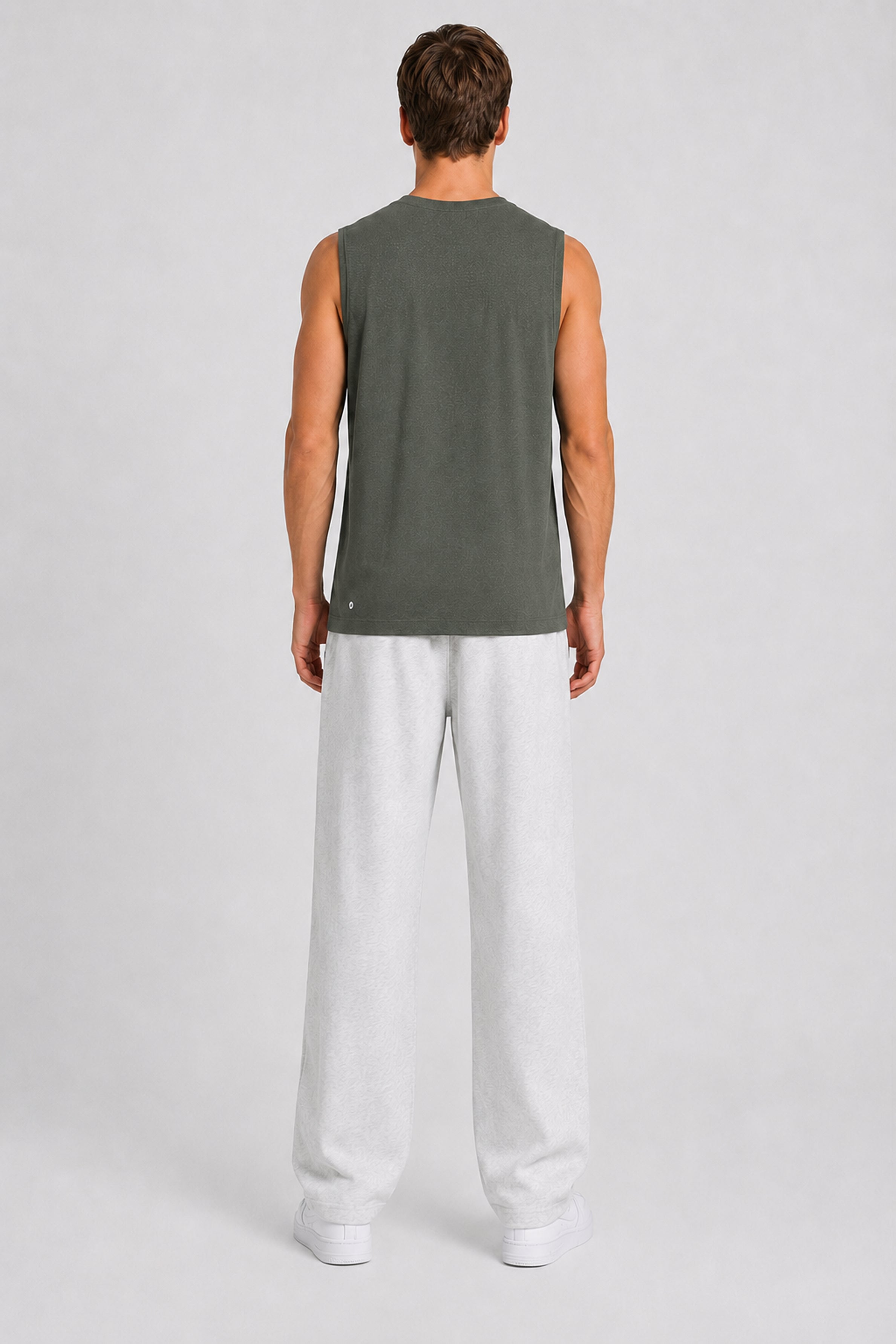 STRIDE Men’s Skinny-Fit Sports Top - Dark Green
