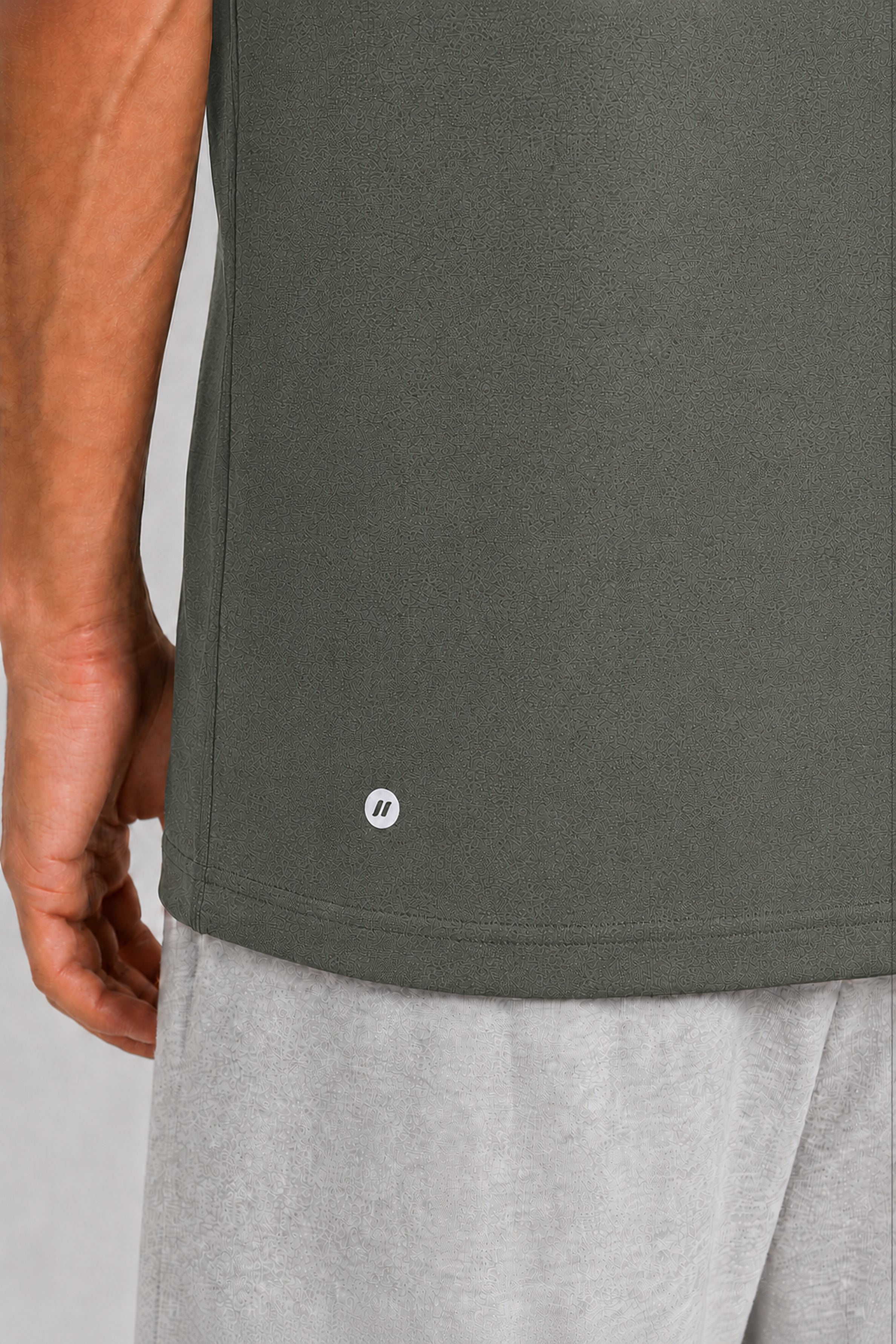 STRIDE Men’s Skinny-Fit Sports Top - Dark Green