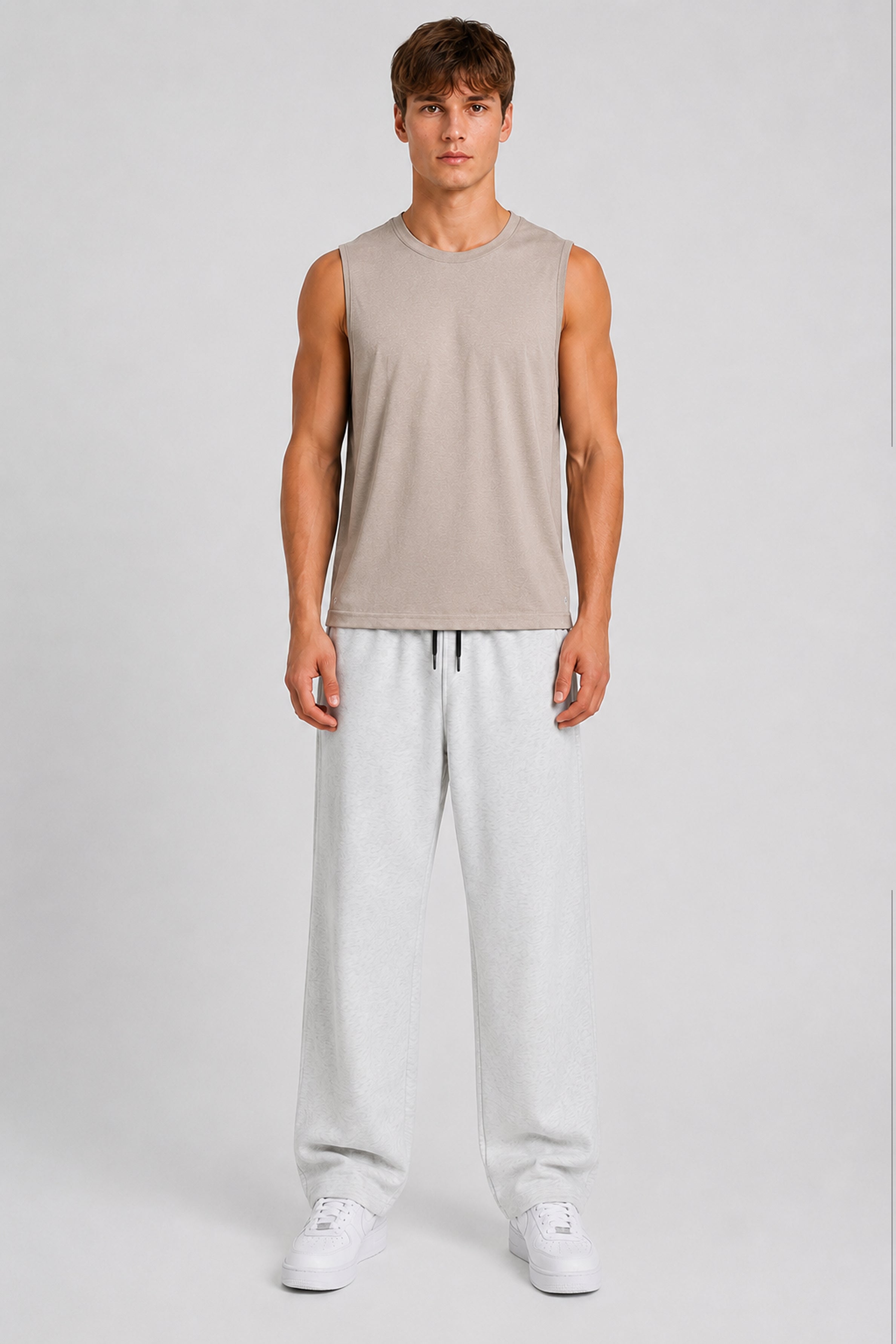 STRIDE Men’s Skinny-Fit Sports Top - Brown