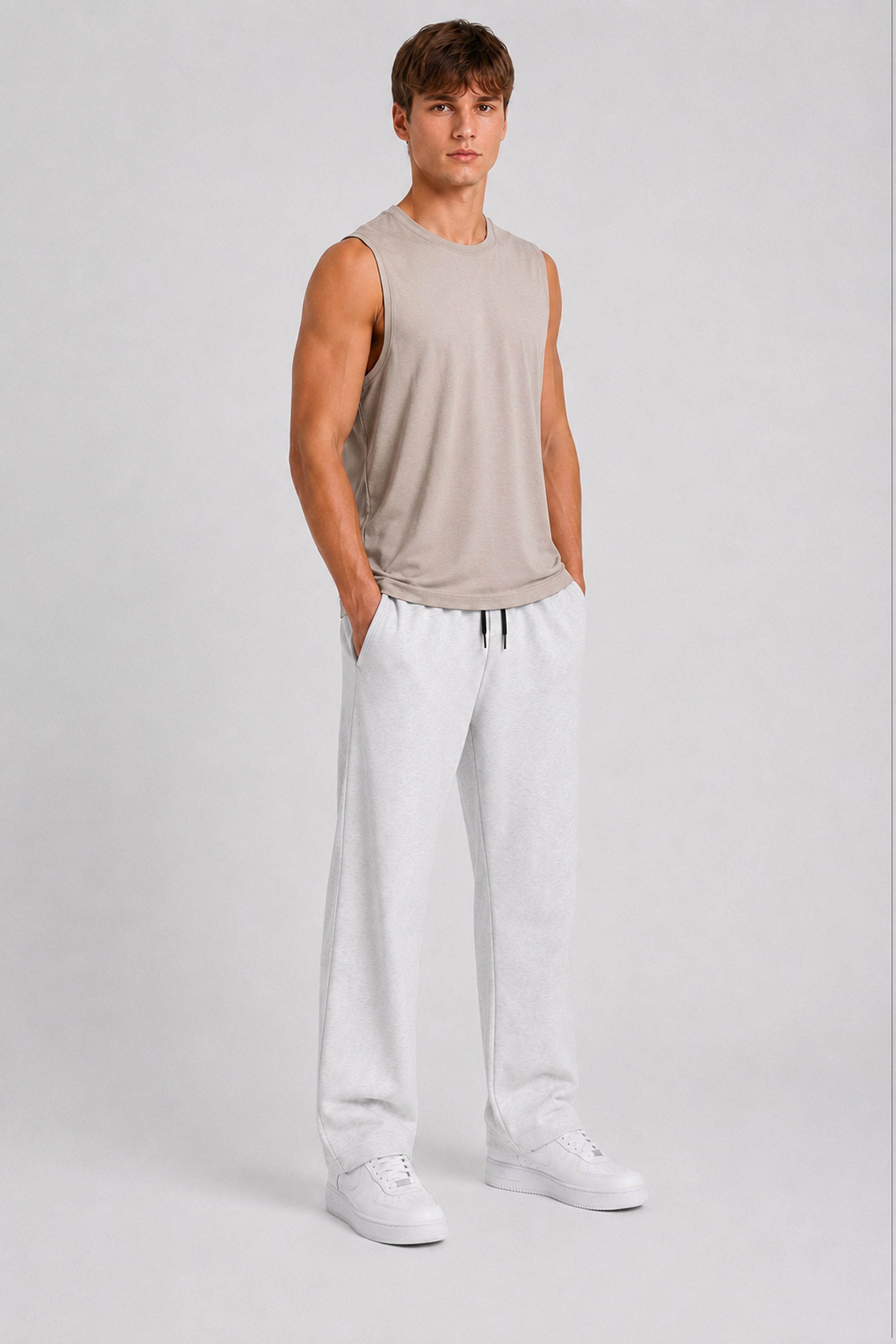 STRIDE Men’s Skinny-Fit Sports Top - Brown