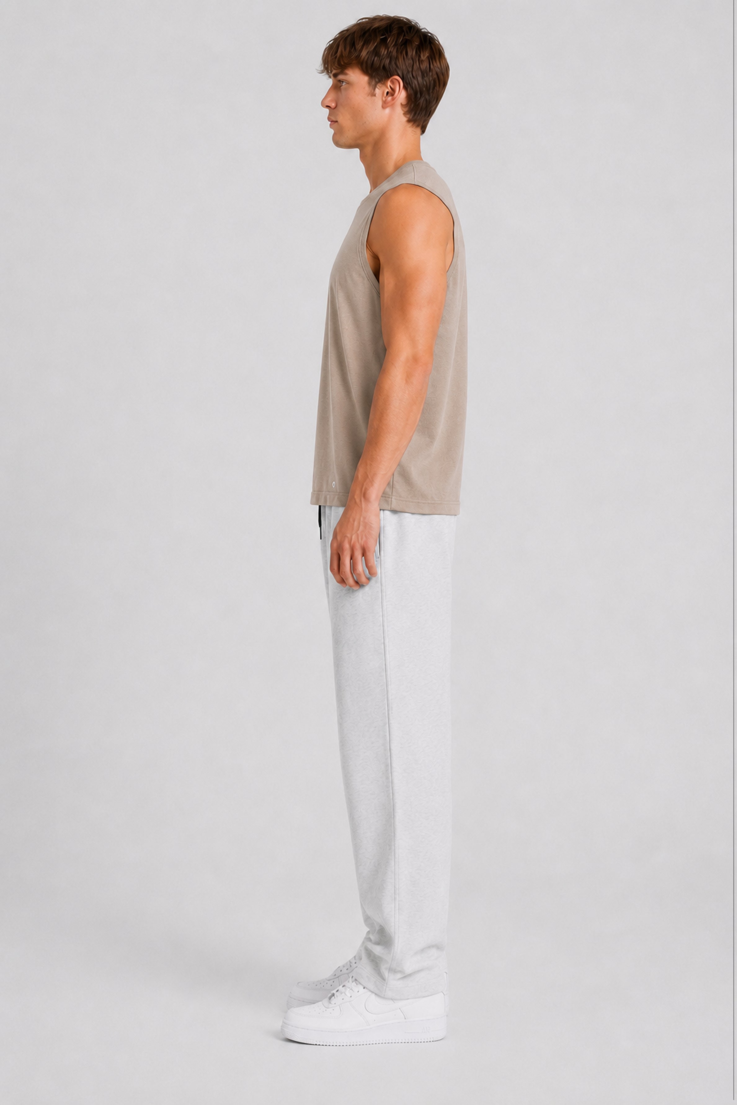 STRIDE Men’s Skinny-Fit Sports Top - Brown