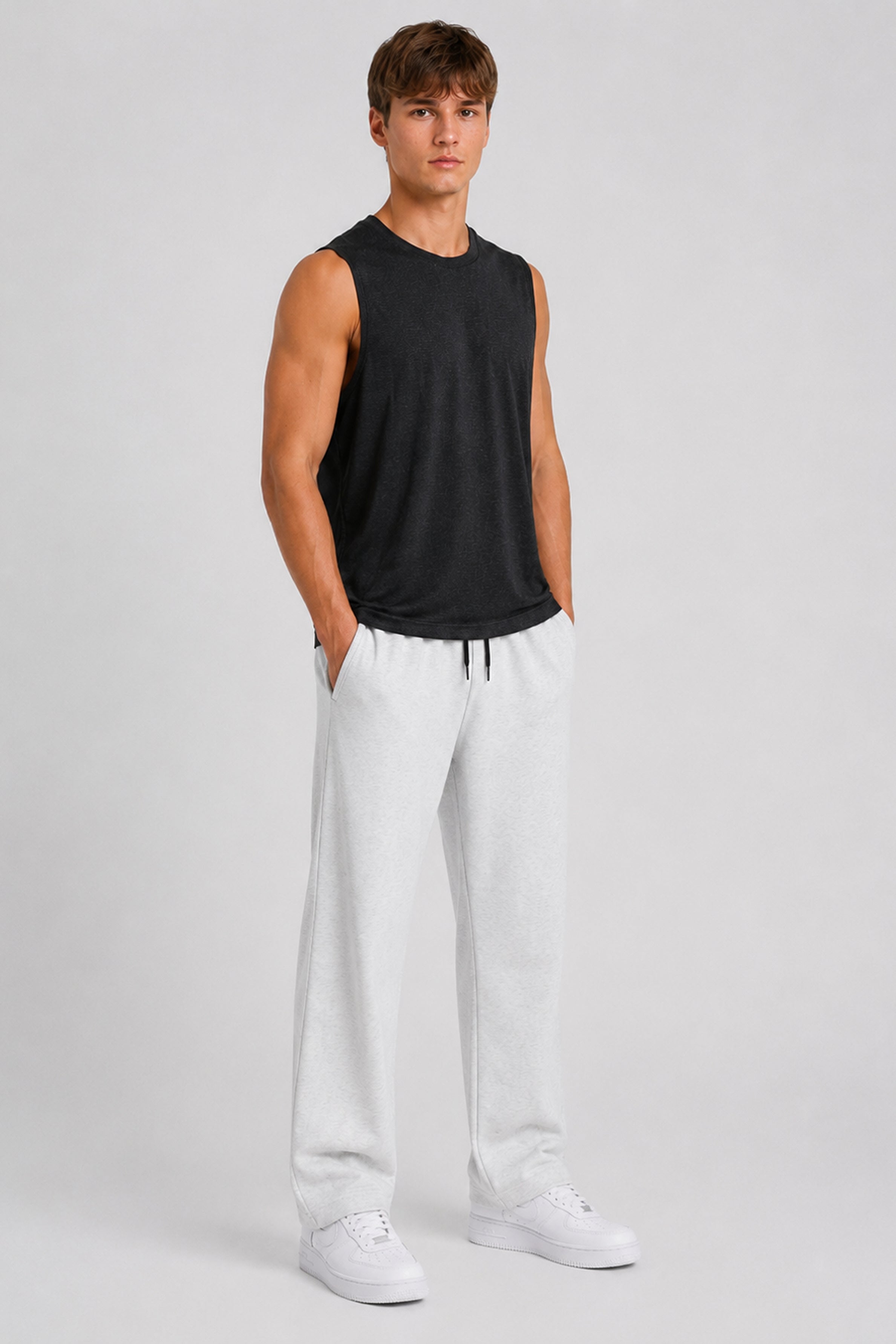 STRIDE Men’s Skinny-Fit Sports Top - Black