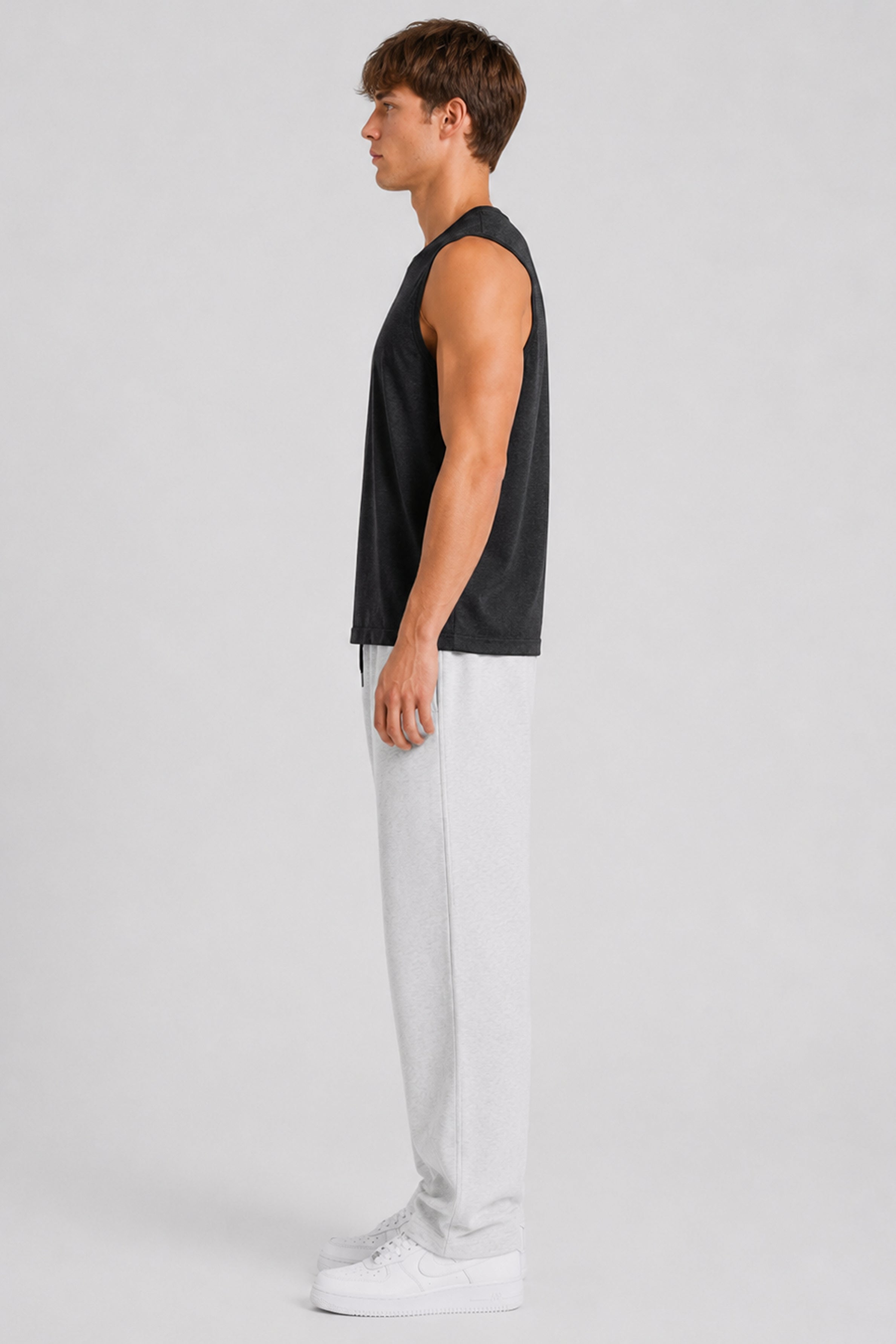 STRIDE Men’s Skinny-Fit Sports Top - Black