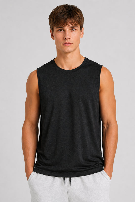 STRIDE Men’s Skinny-Fit Sports Top - Black