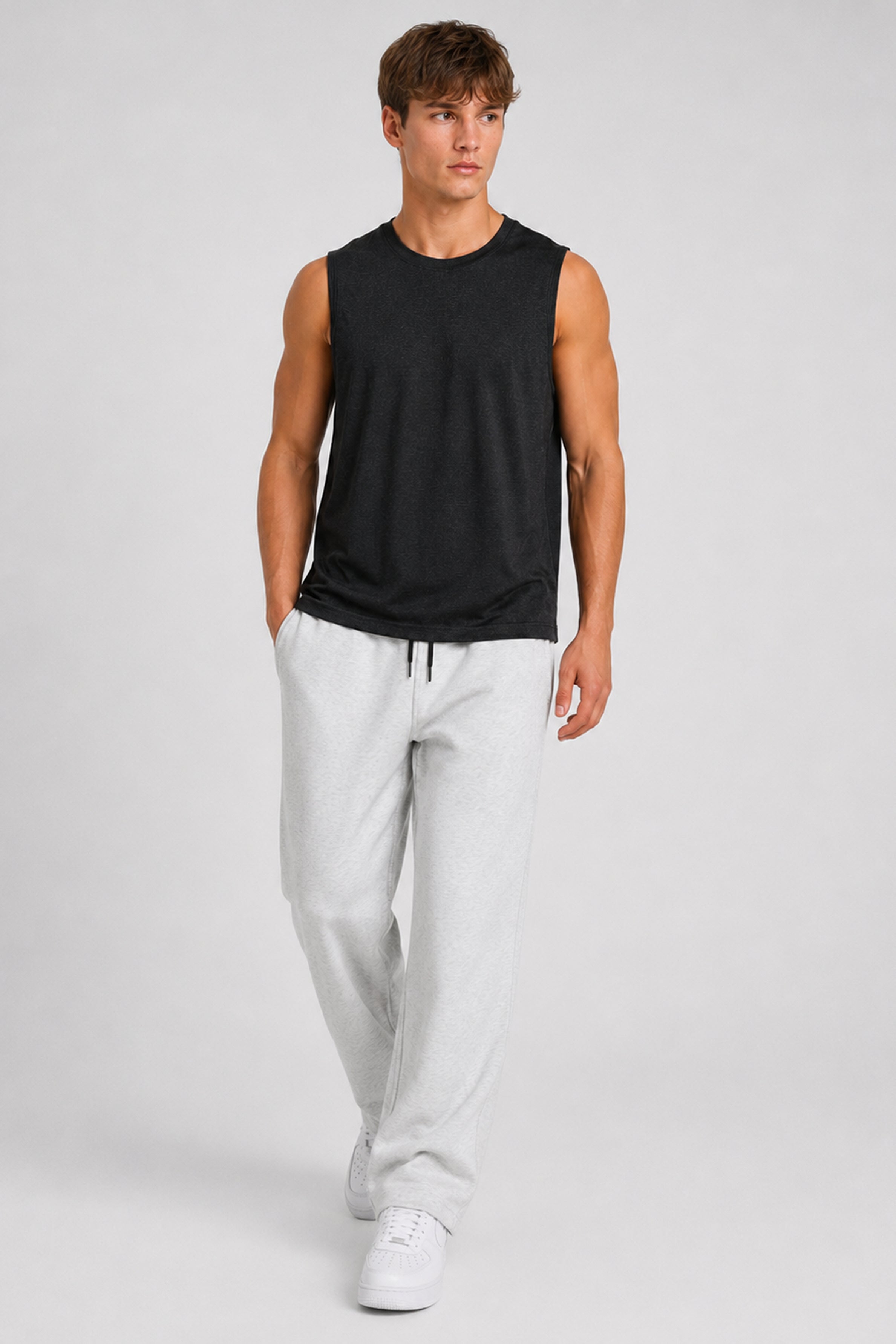 STRIDE Men’s Skinny-Fit Sports Top - Black