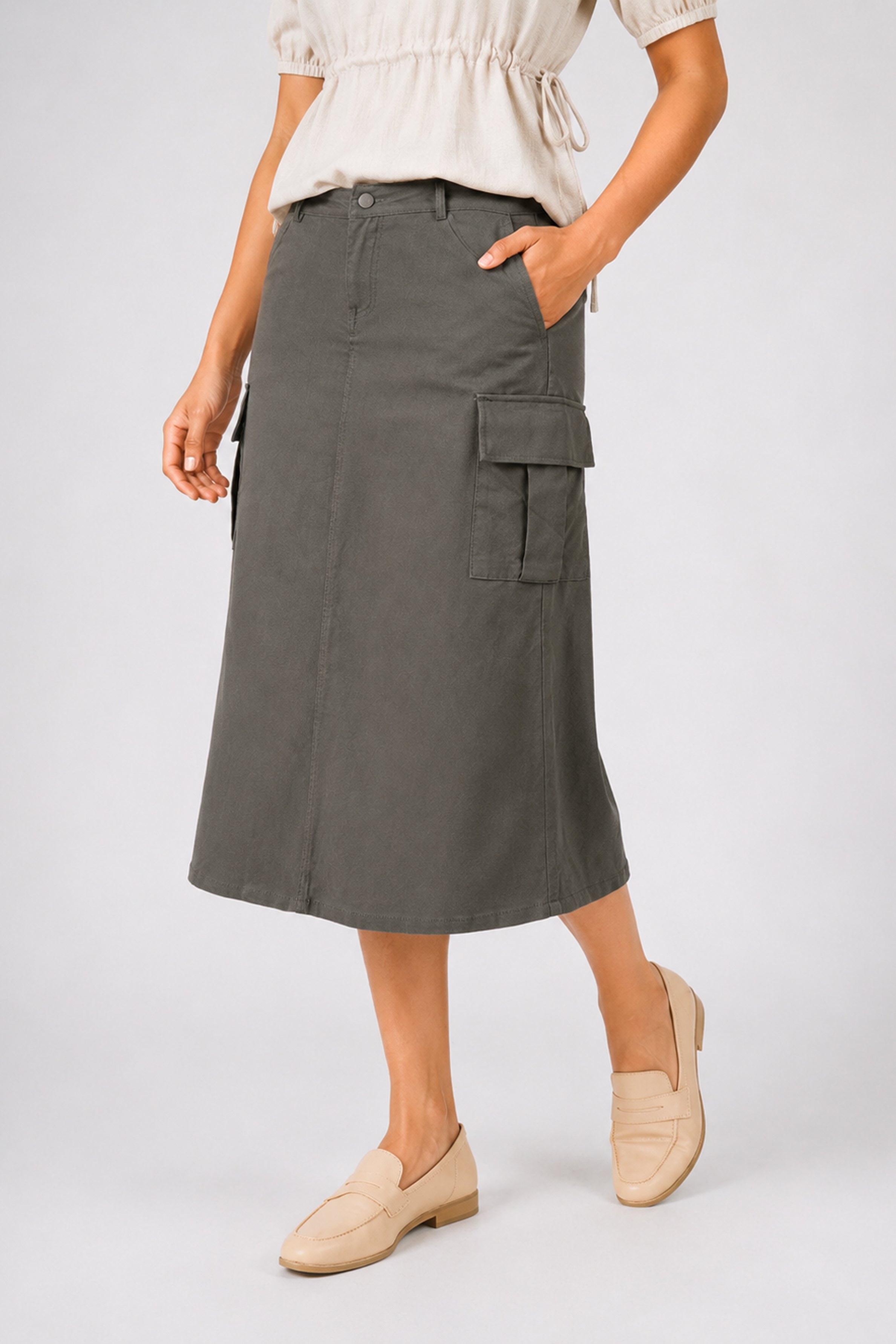 MODANO Casual Skirt - Dark Green