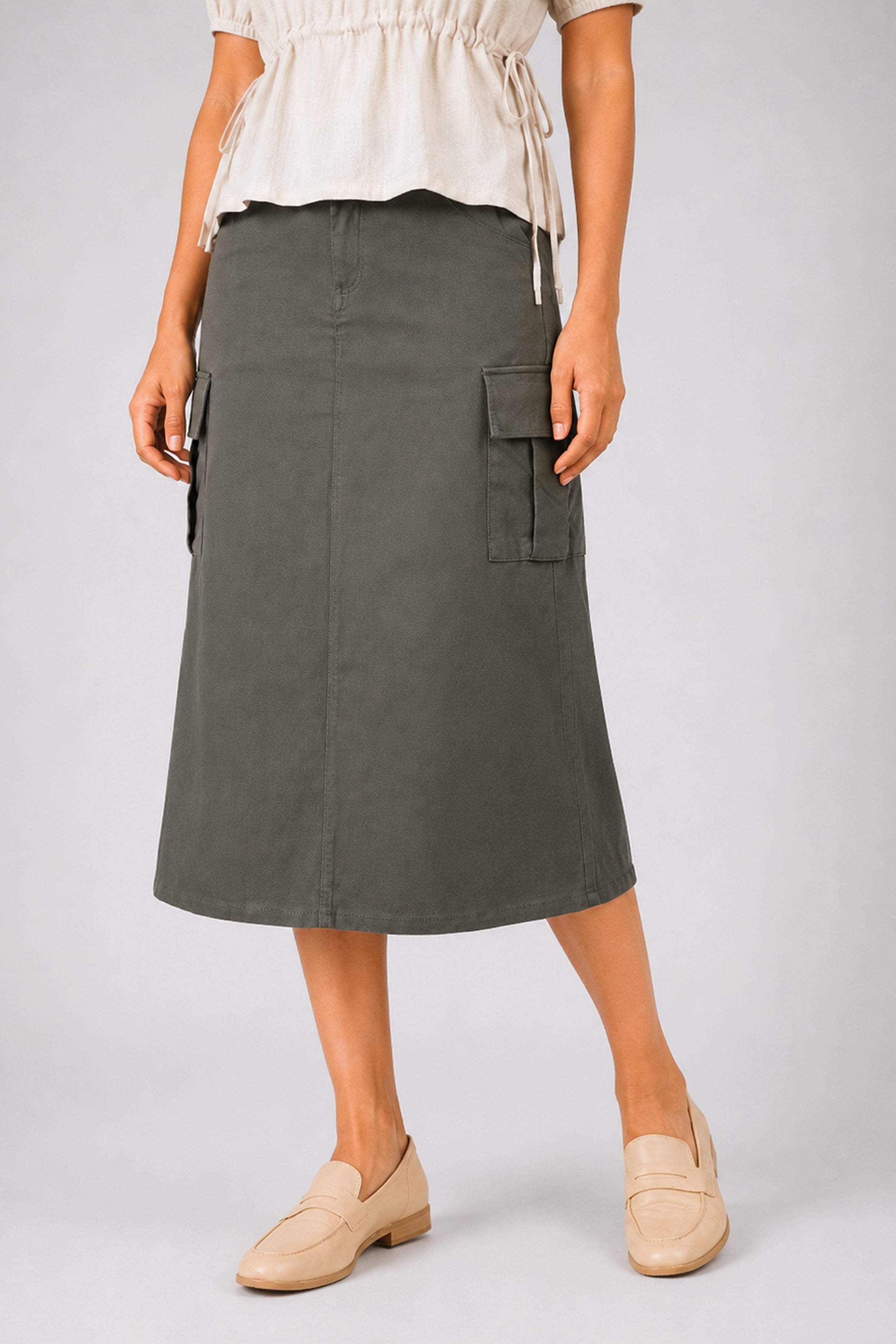 MODANO Casual Skirt - Dark Green