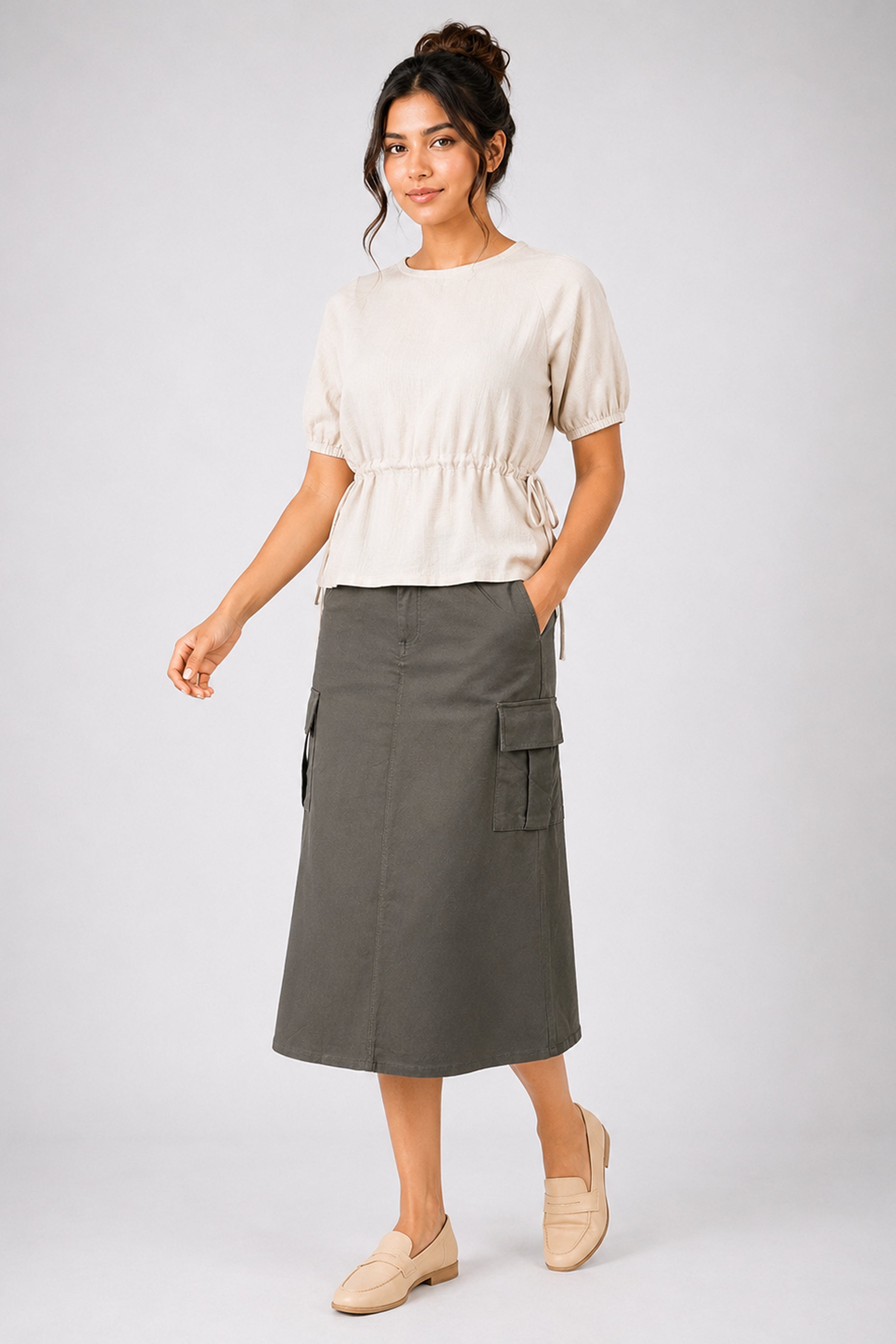 MODANO Casual Skirt - Dark Green