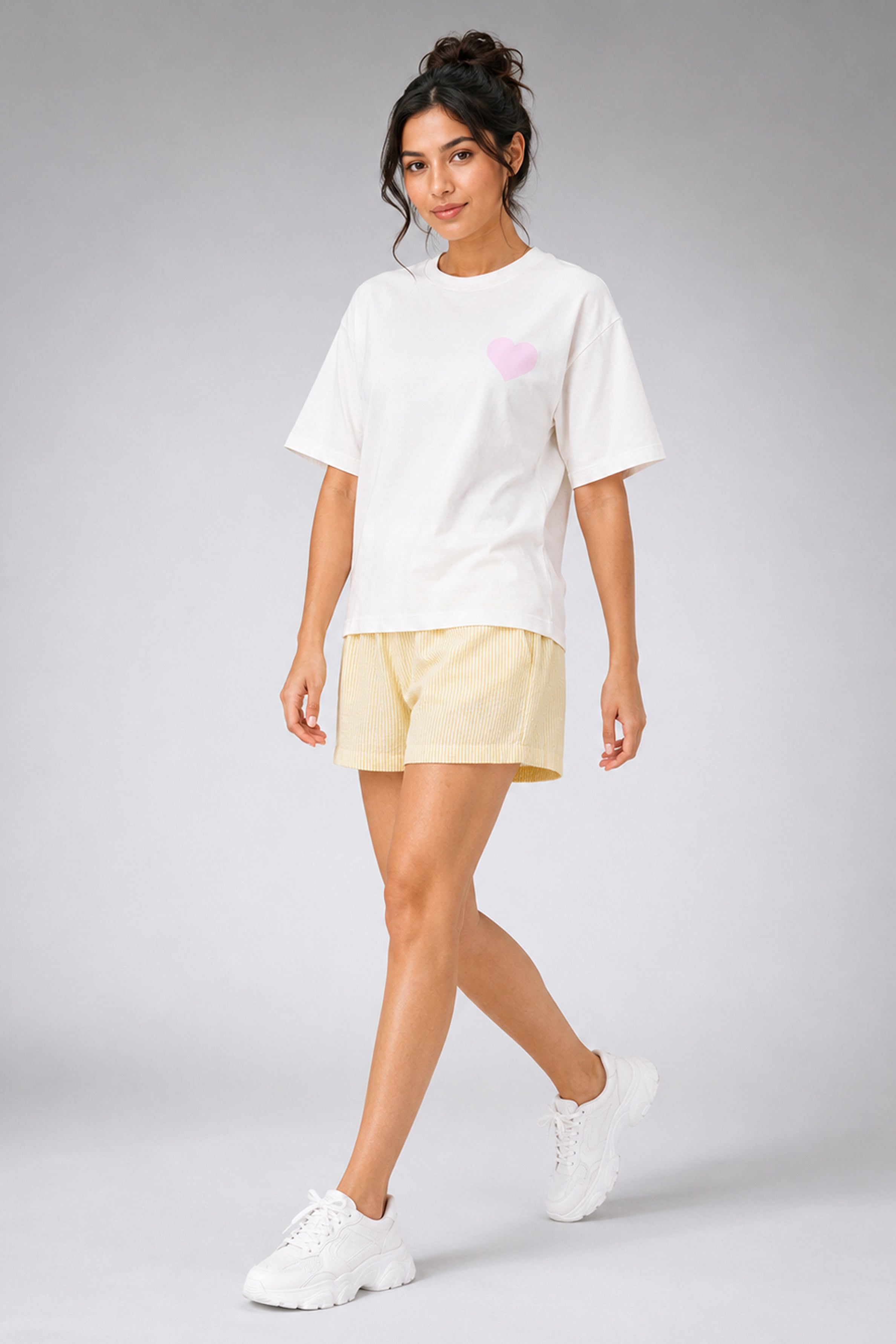 MODANO Printed Casual Short - Yellow