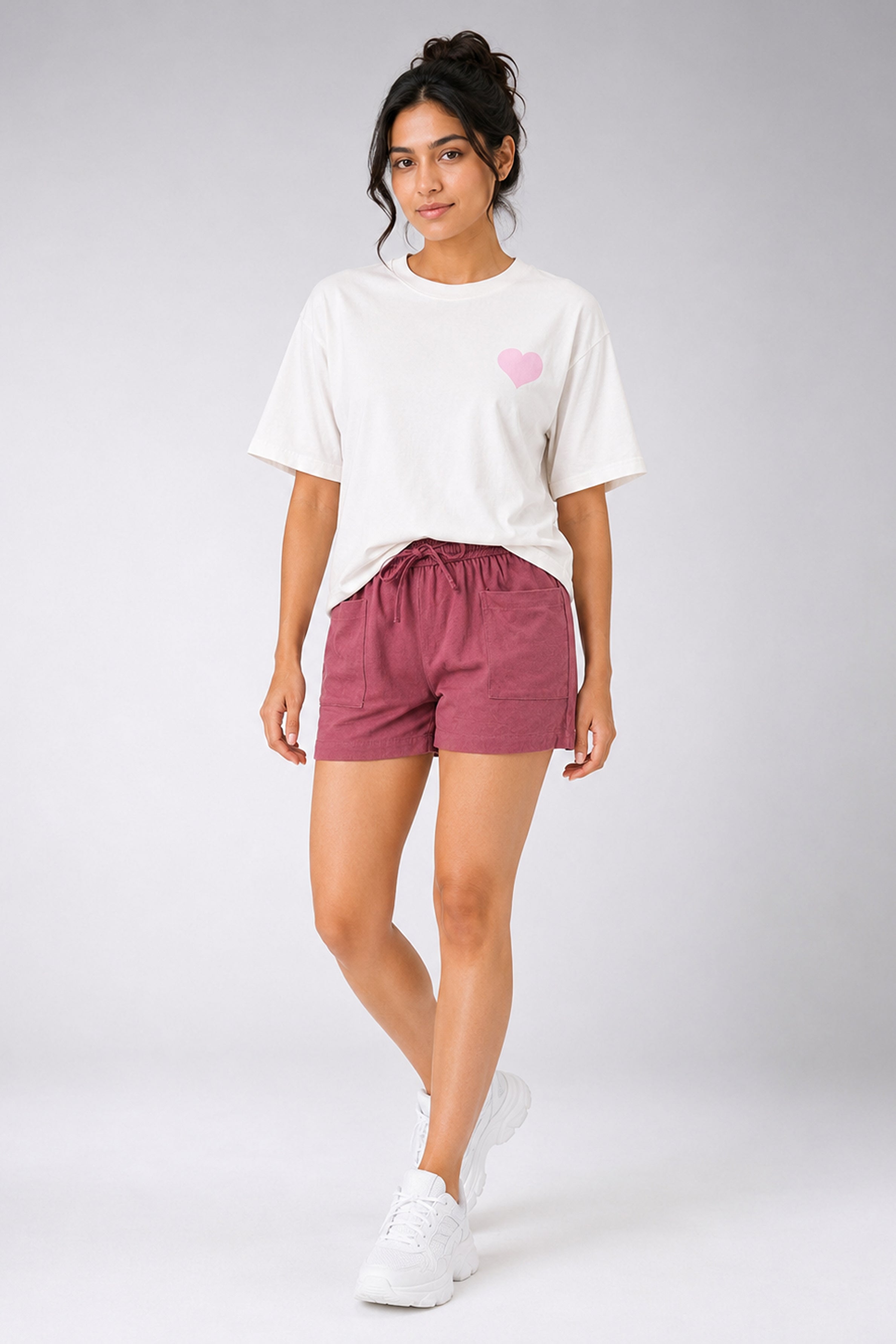 MODANO Linen Casual Short - Pink