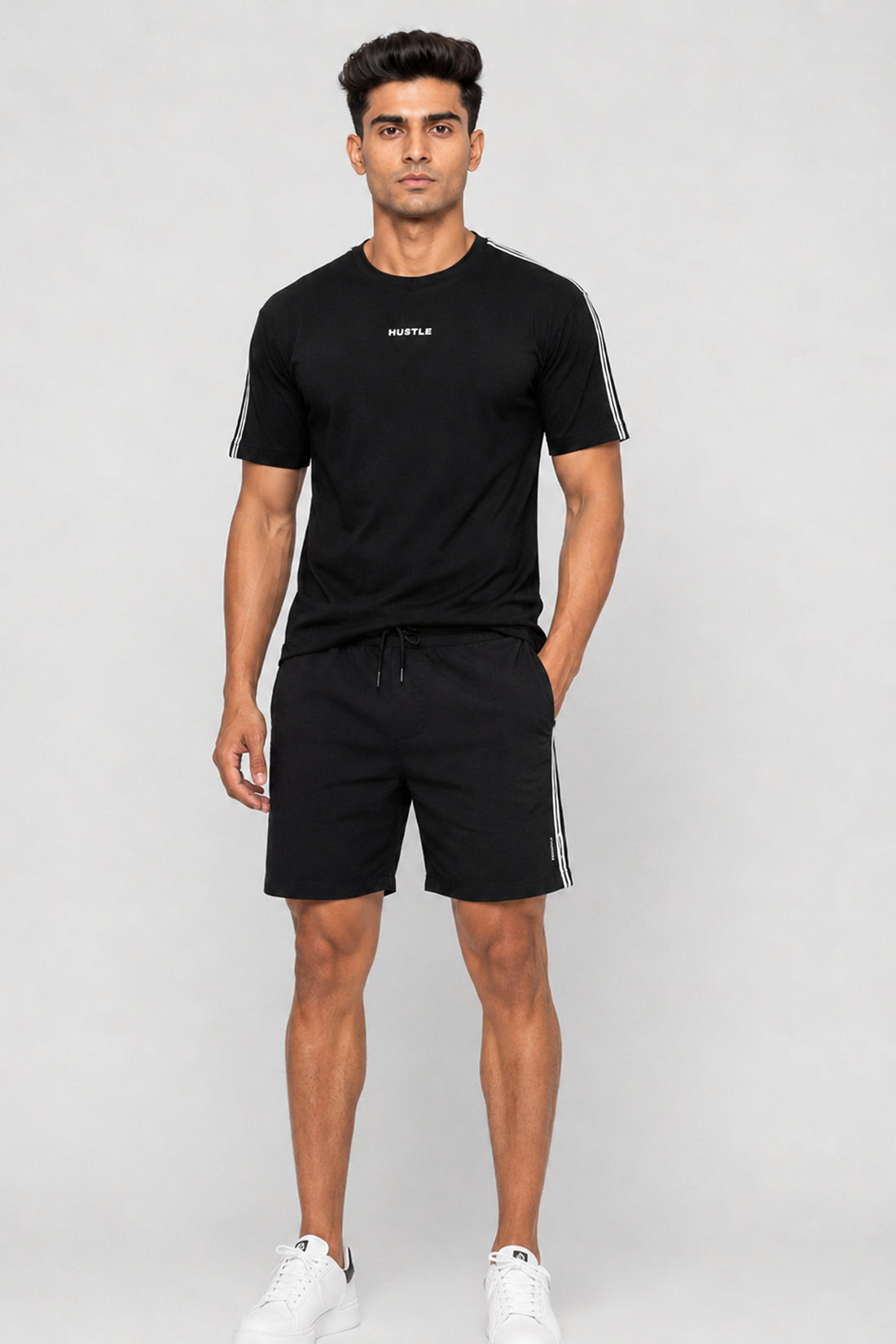 HUSTLE Men's Relax Fit T-Shirt - Black