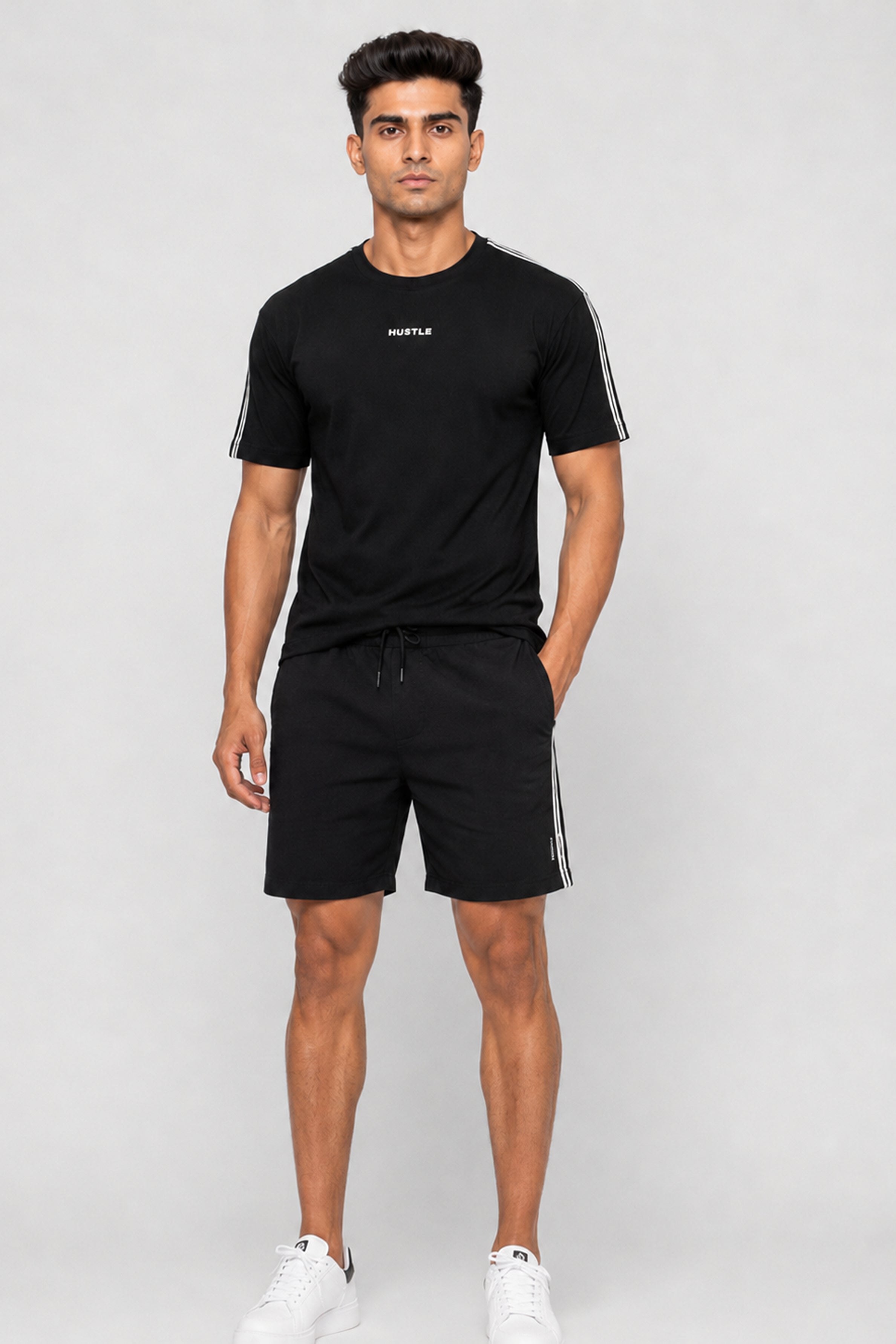 HUSTLE Men's Relax Fit T-Shirt - Black