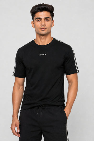 HUSTLE Men's Relax Fit T-Shirt - Black