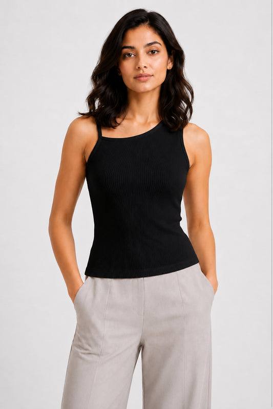 MODANO Casual Sleeveless Top - Black