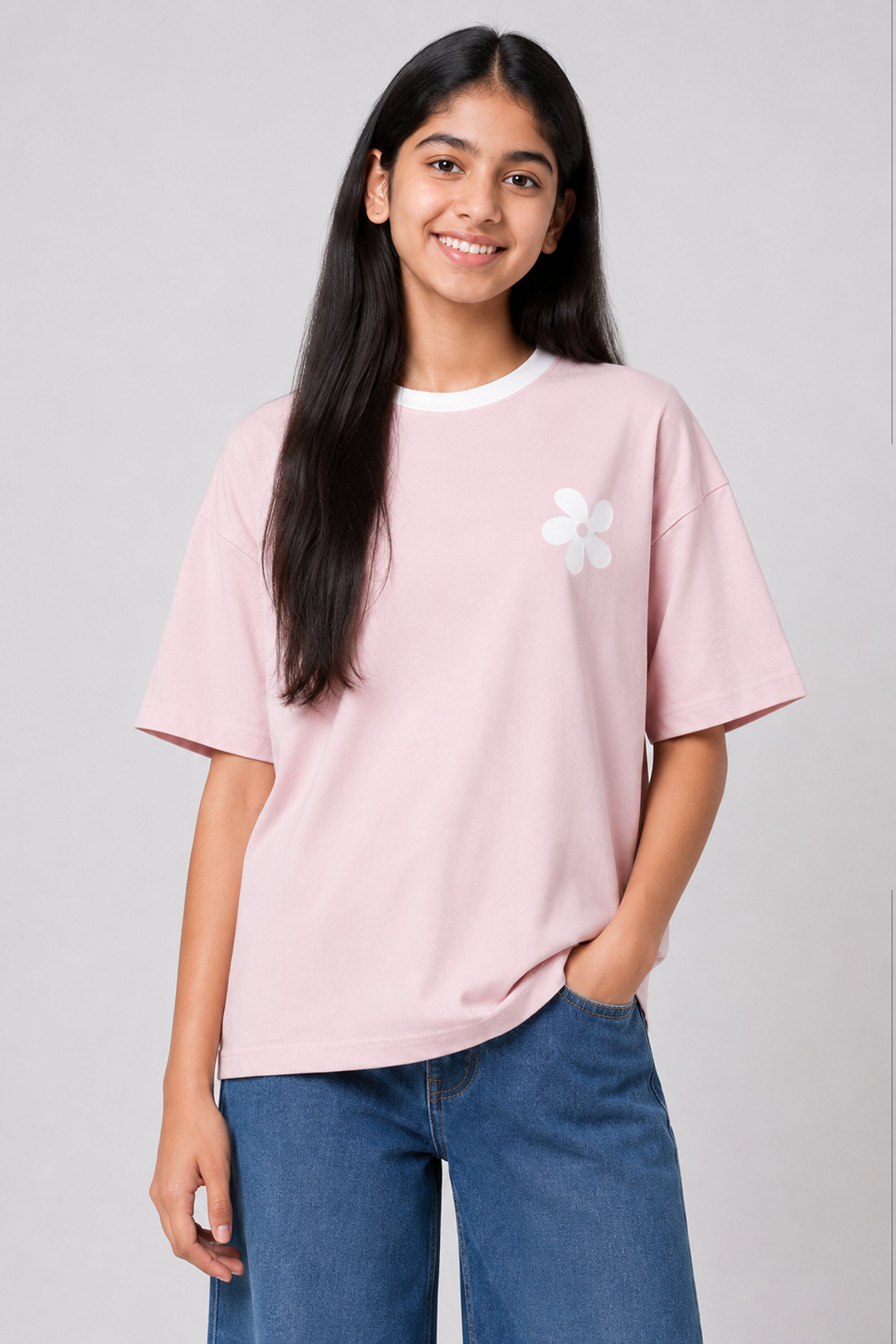 MISS MODANO Kids' Rose Oversized Tee