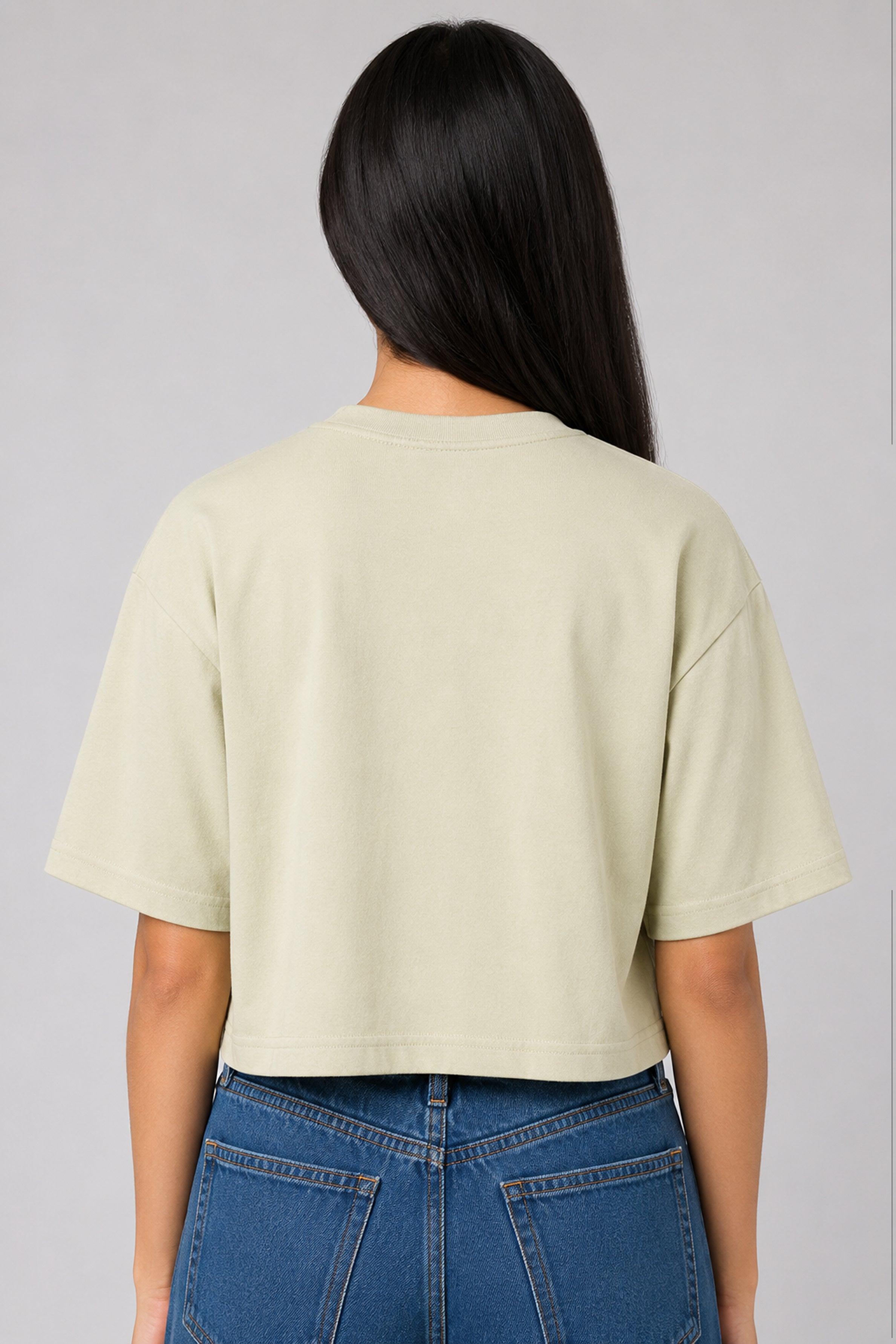 MISS MODANO Kid's Crew Neck Oversized Tees - Green