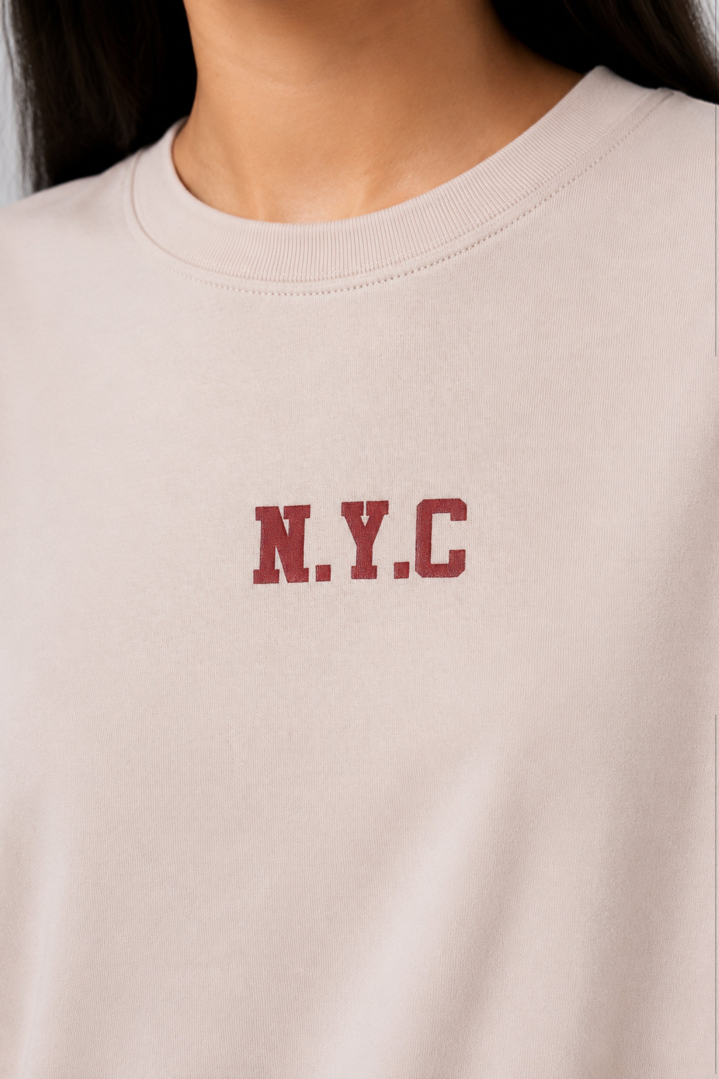 MISS MODANO Kids' Beige Oversized Tee